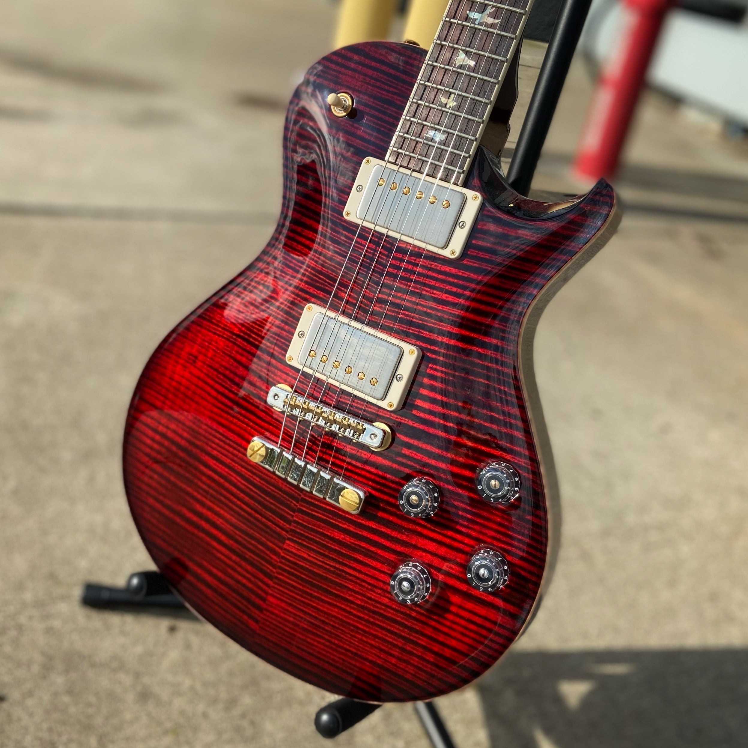 PRS McCarty Singlecut 594 Electric, Fire Red Burst 10-Top 7lbs 12.8oz –  Melody Music Shop LLC