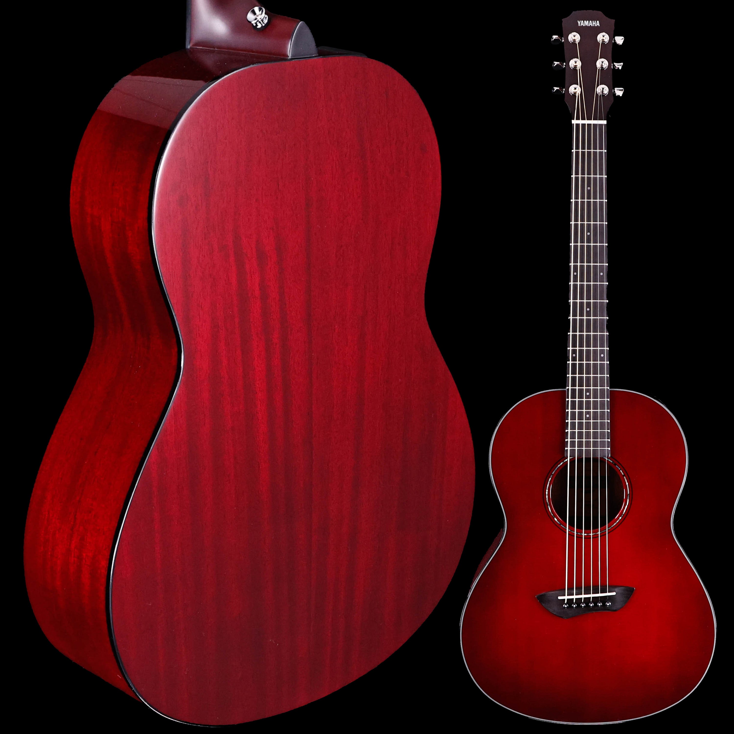 Yamaha CSF1M Parlor Acoustic-Electric Guitar, Crimson Red Burst 
