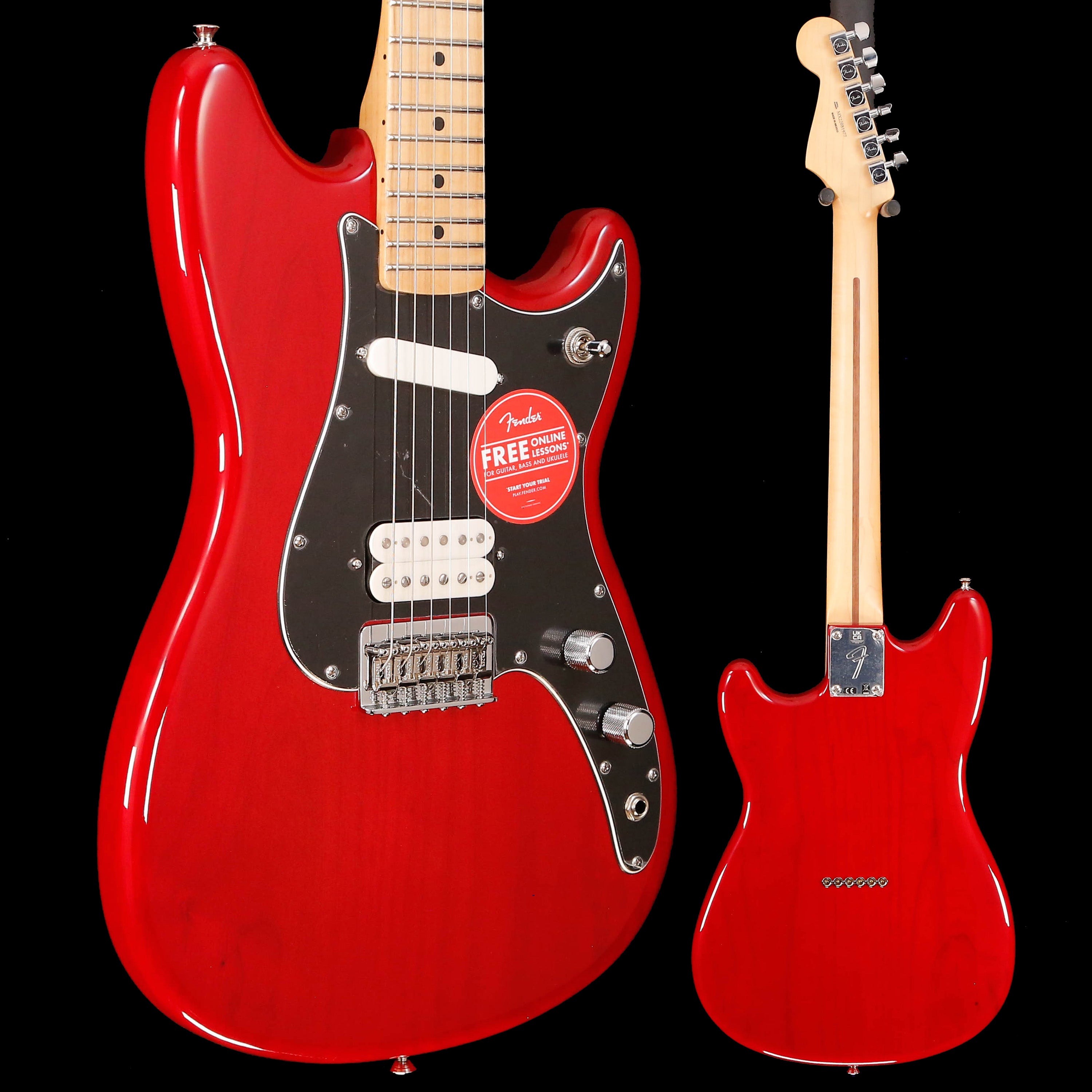 Fender Player Duo Sonic HS, Maple Fb, Crimson Red Transparent