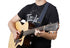 Taylor Blue Denim Guitar 2'' Strap, Gold Logo (#4301-20)