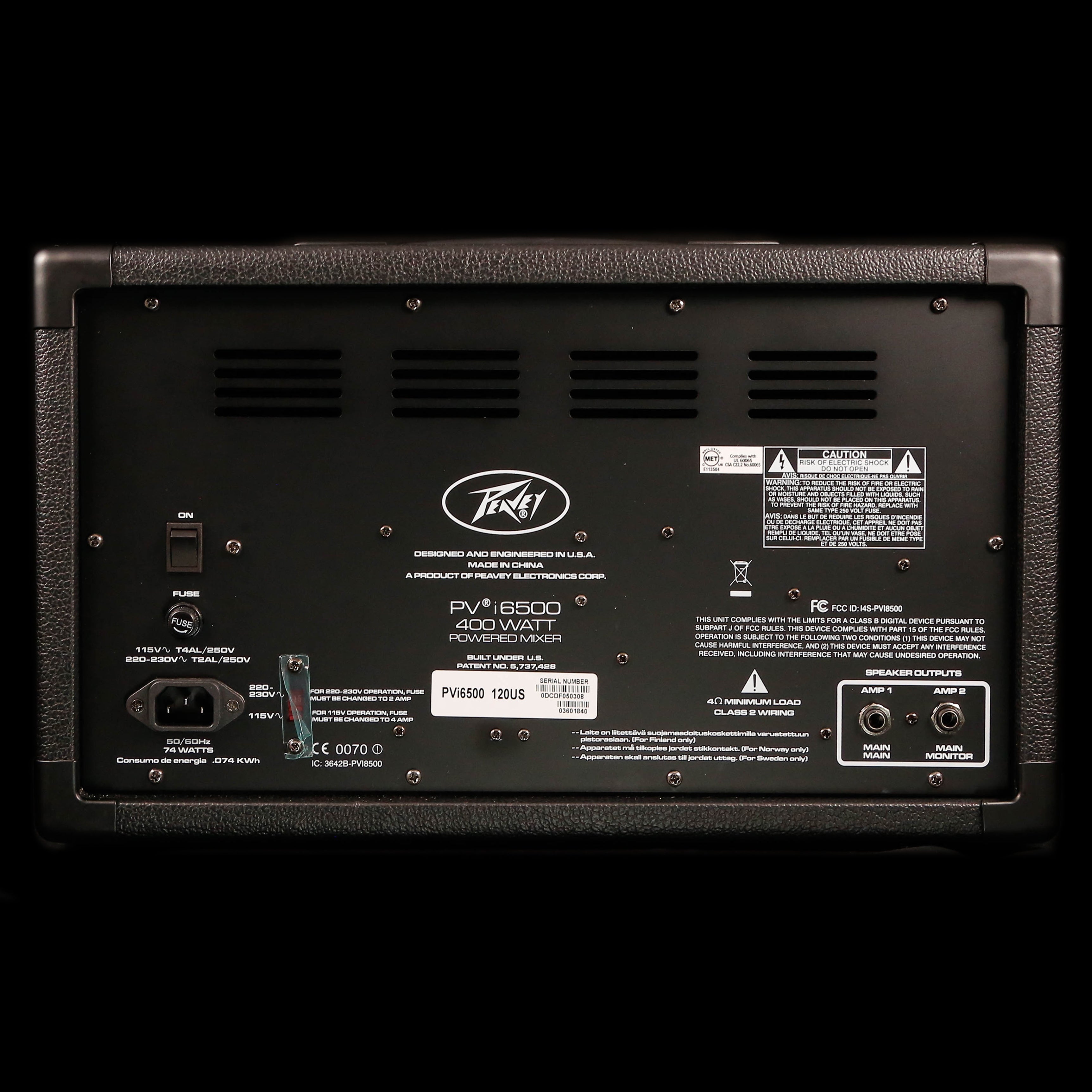 Peavey PVi 6500 400W 6-Channel Powered Mixer PVI6500