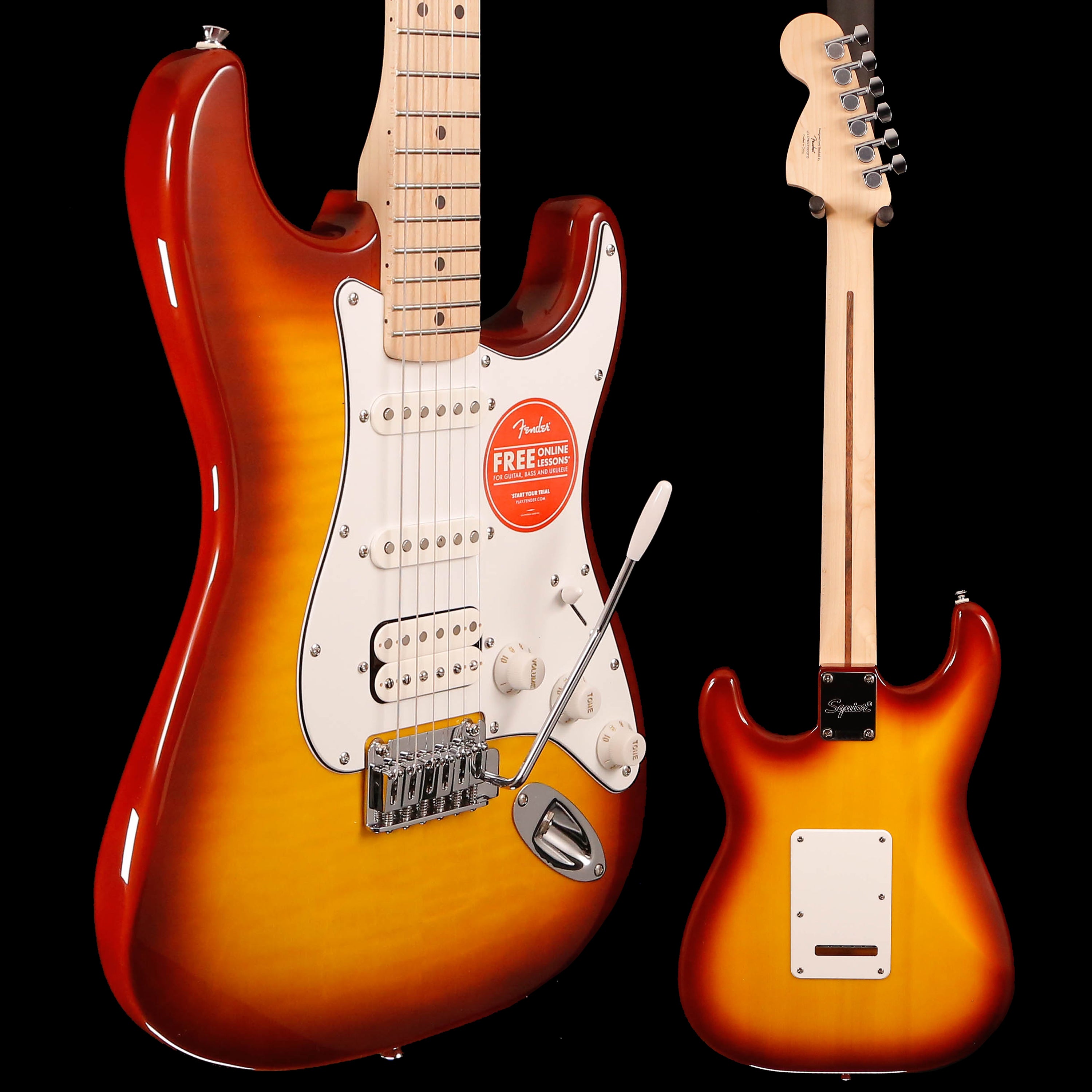Squier Affinity Stratocaster FMT HSS, Maple Fb, Sienna Sunburst
