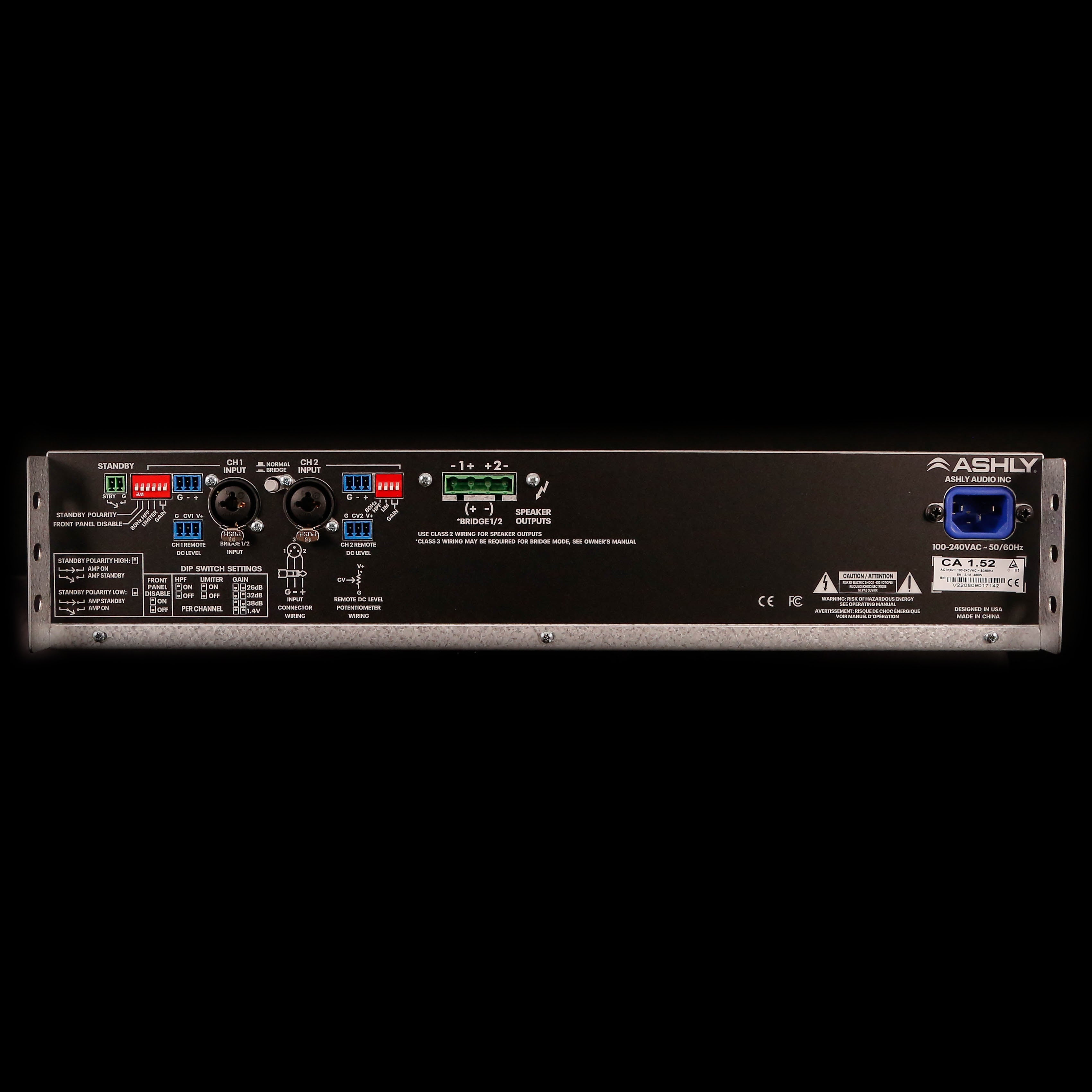 Ashly CA1.52 1,500-watt 2-channel Power Amplifier