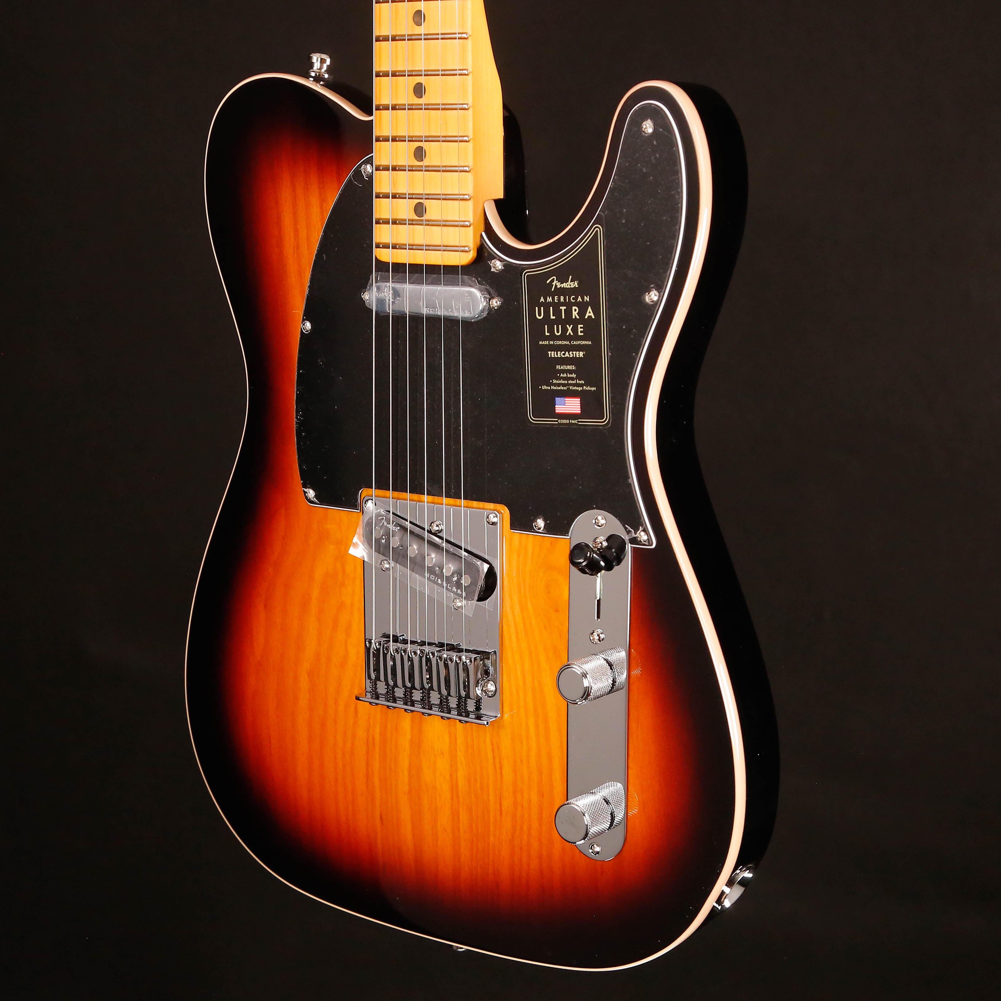 Fender American Ultra Luxe Telecaster, Maple Fb, 2-Color Sunburst