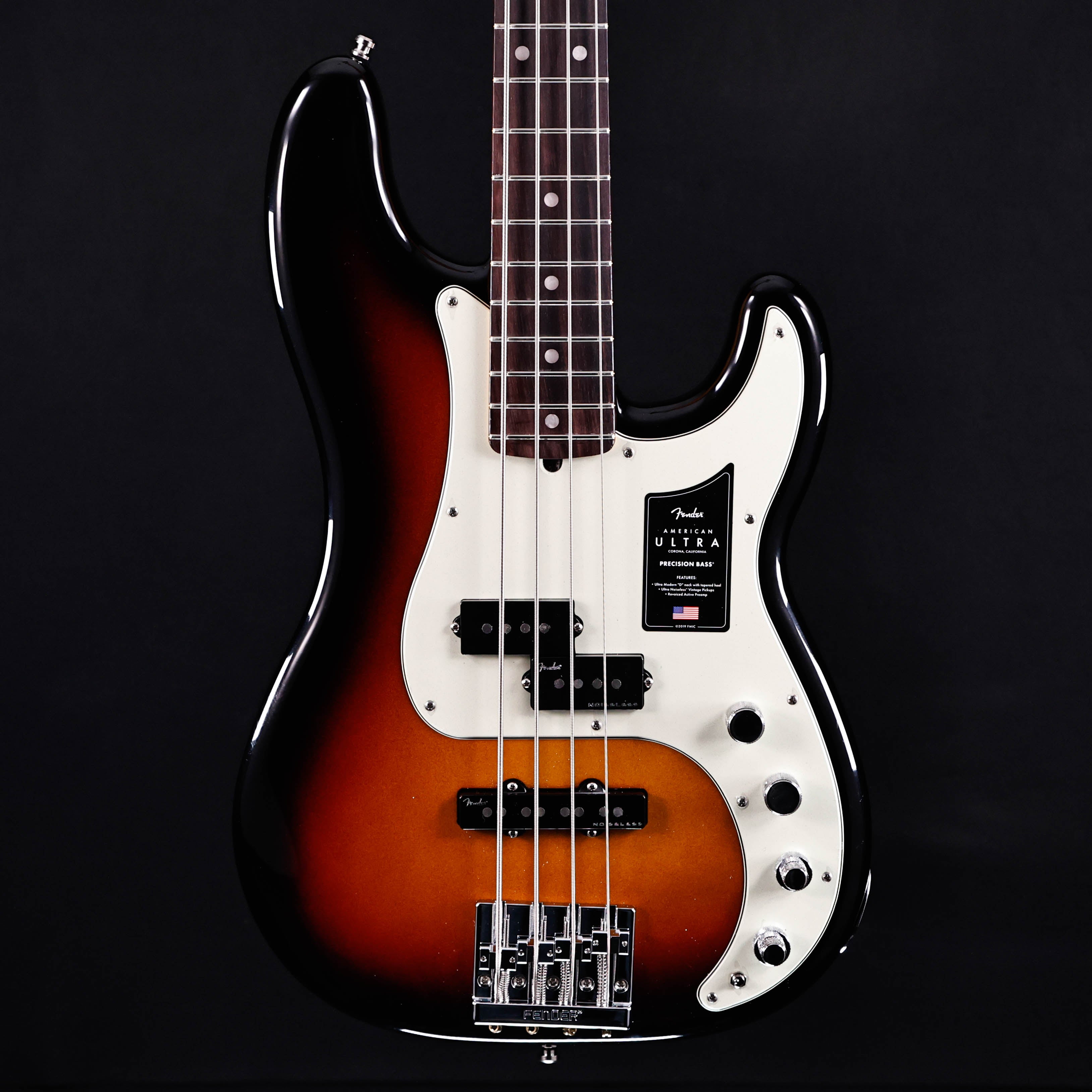 Fender American Ultra Precision Bass, Rw Fb, Ultraburst 9lbs 1.8oz