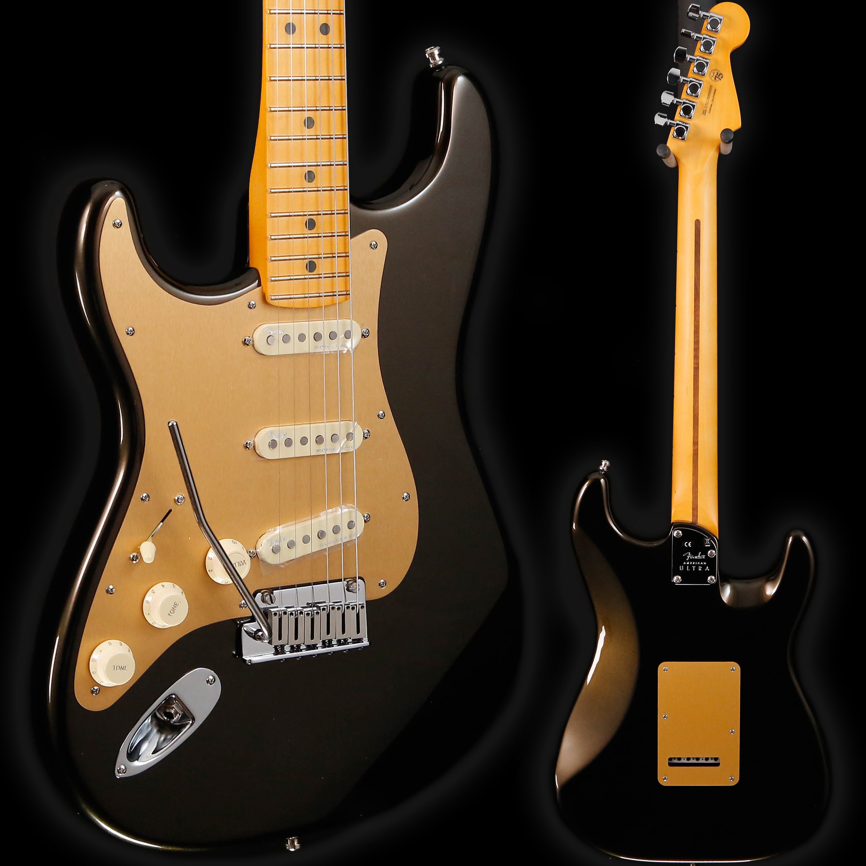 Fender American Ultra Stratocaster Left-Hand, Maple Fb, Texas Tea