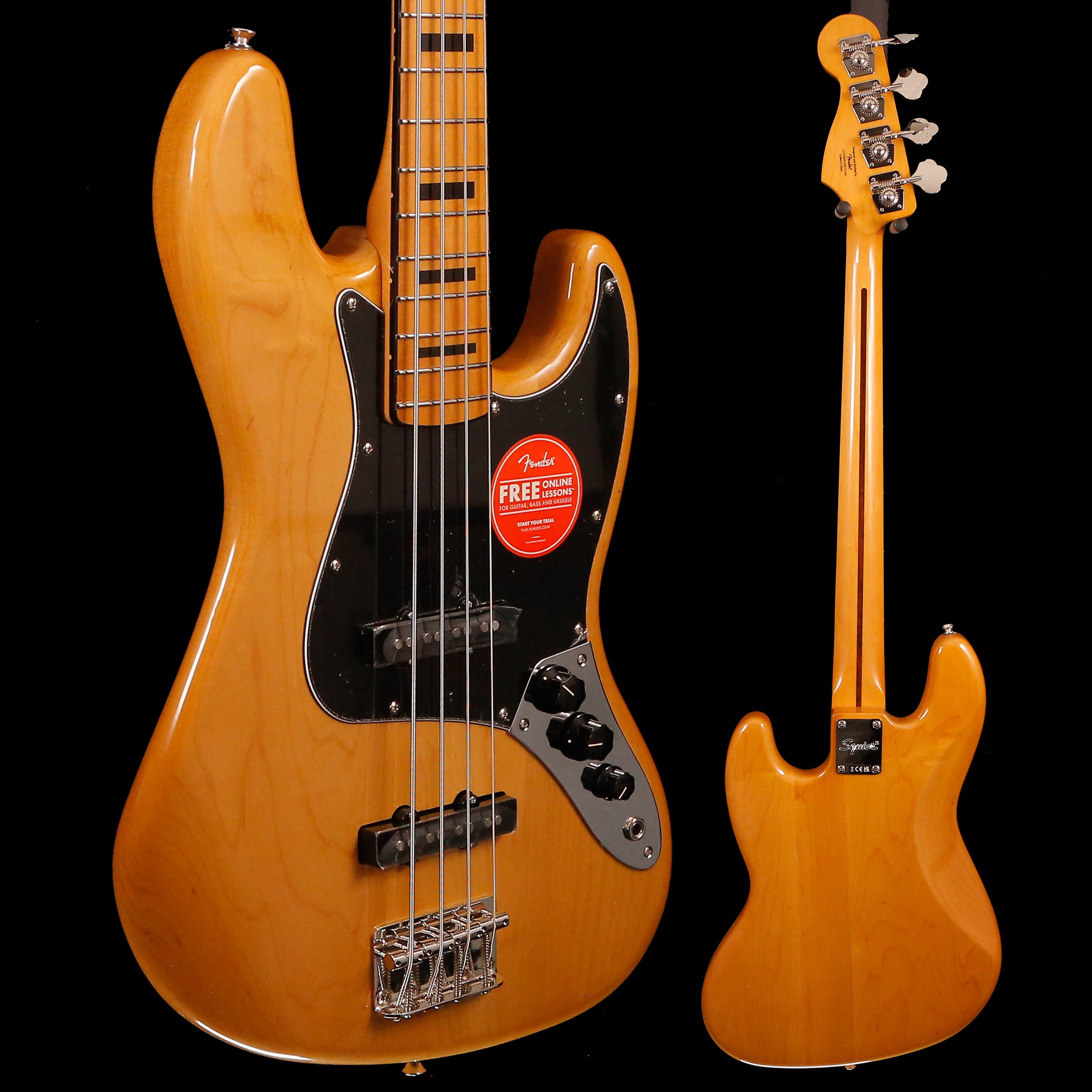 Squier Classic Vibe 70s Jazz Bass, Maple Fb, Natural