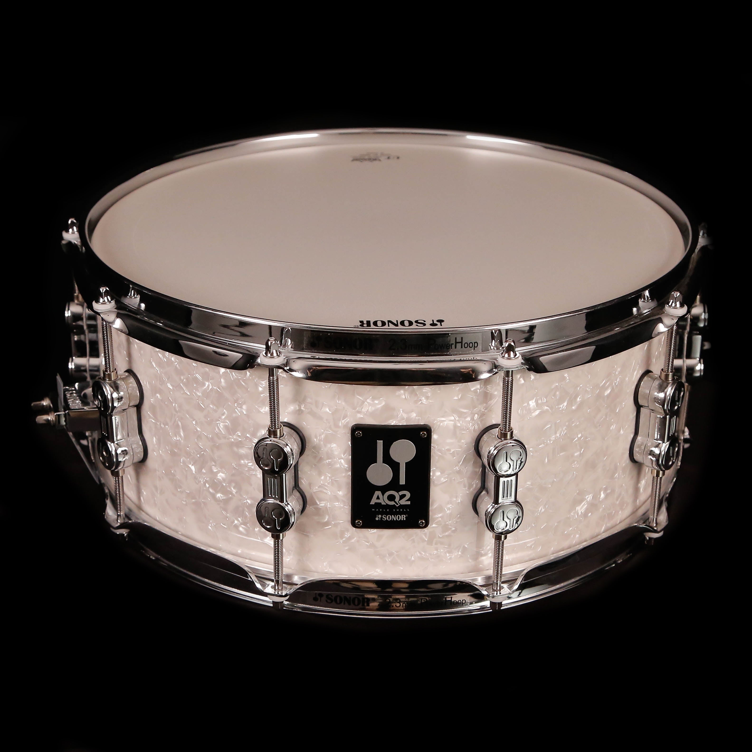 Sonor AQ2 14x6 Maple Snare Drum, White Marine Pearl