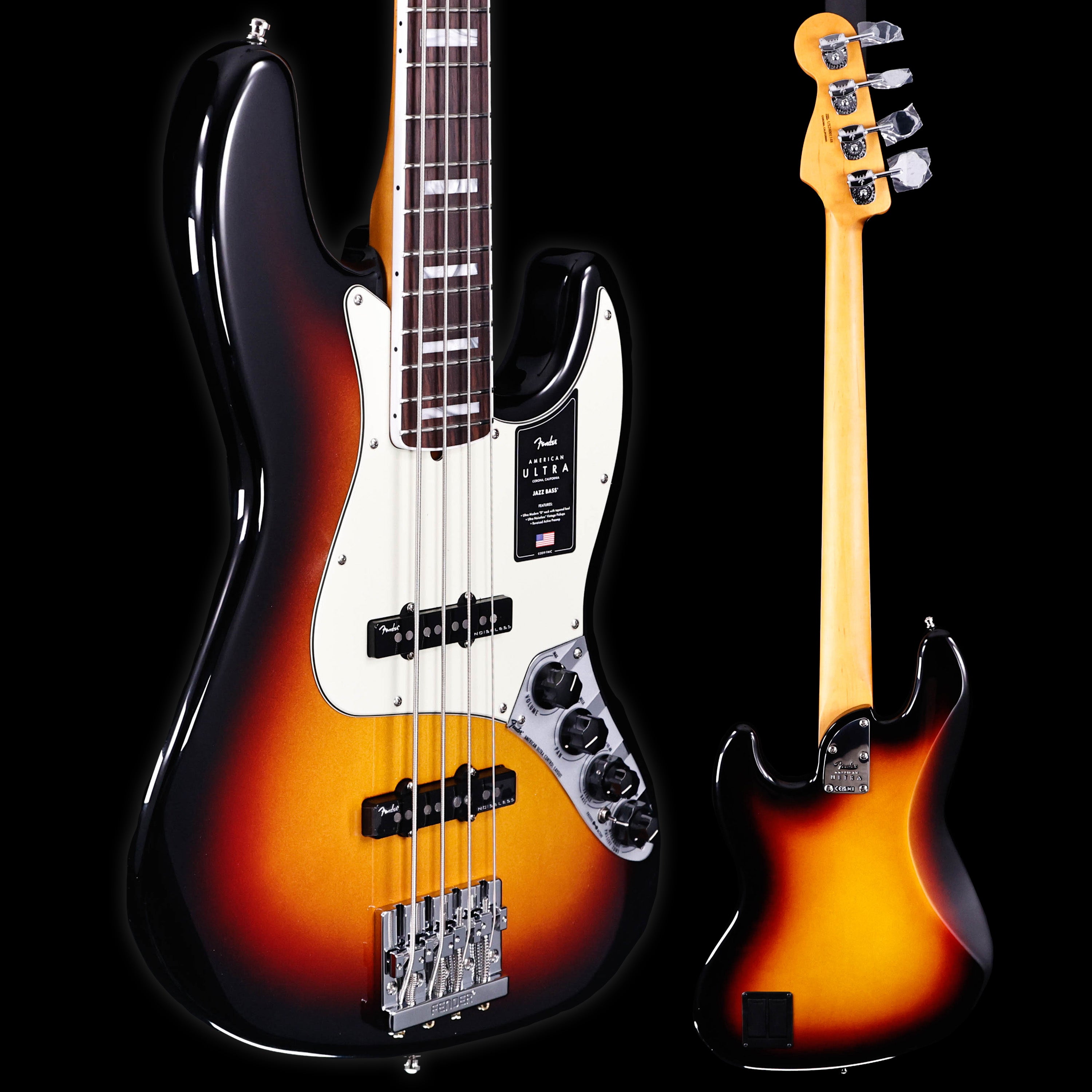 Fender American Ultra Jazz Bass, Rosewood Fb, Ultraburst 9lbs 13.5oz