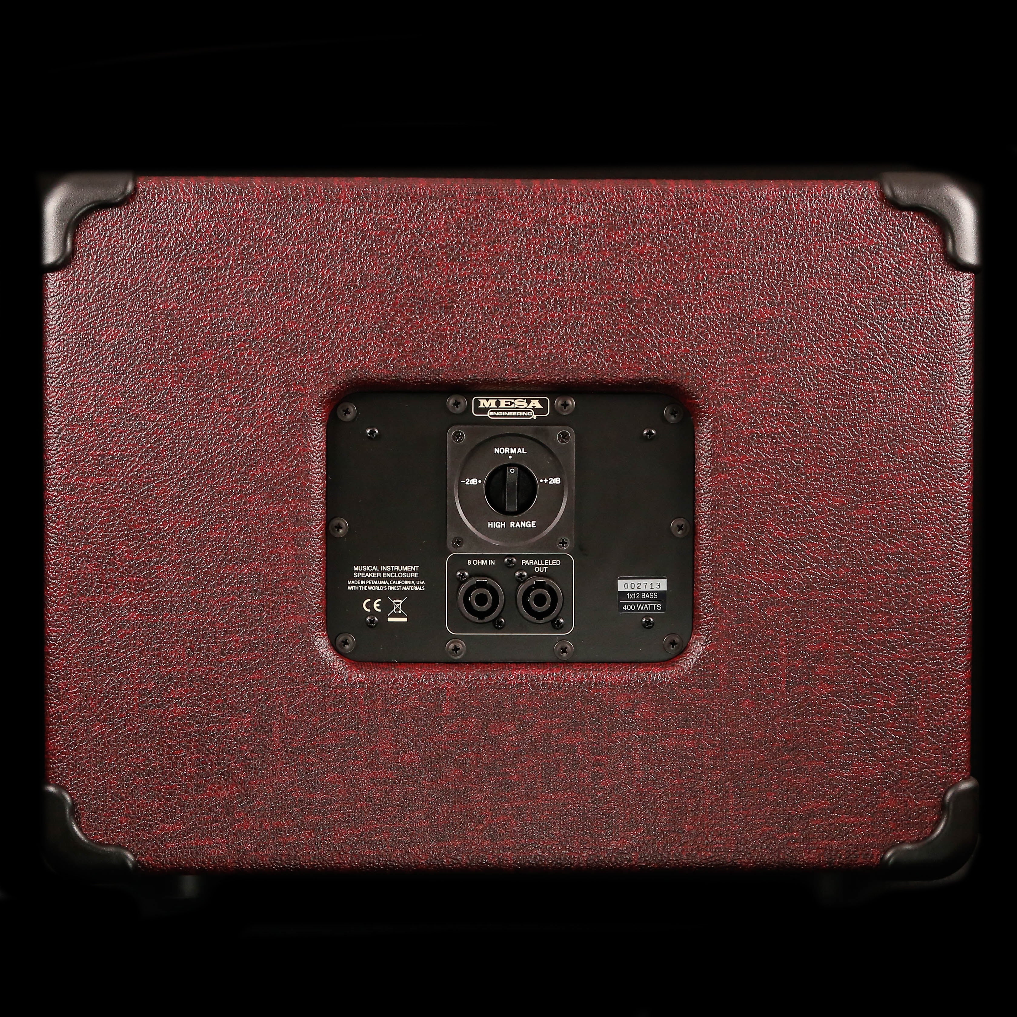 Mesa Boogie 1x12 Subway Bass Cabinet, Vintage Bordeaux Bronco