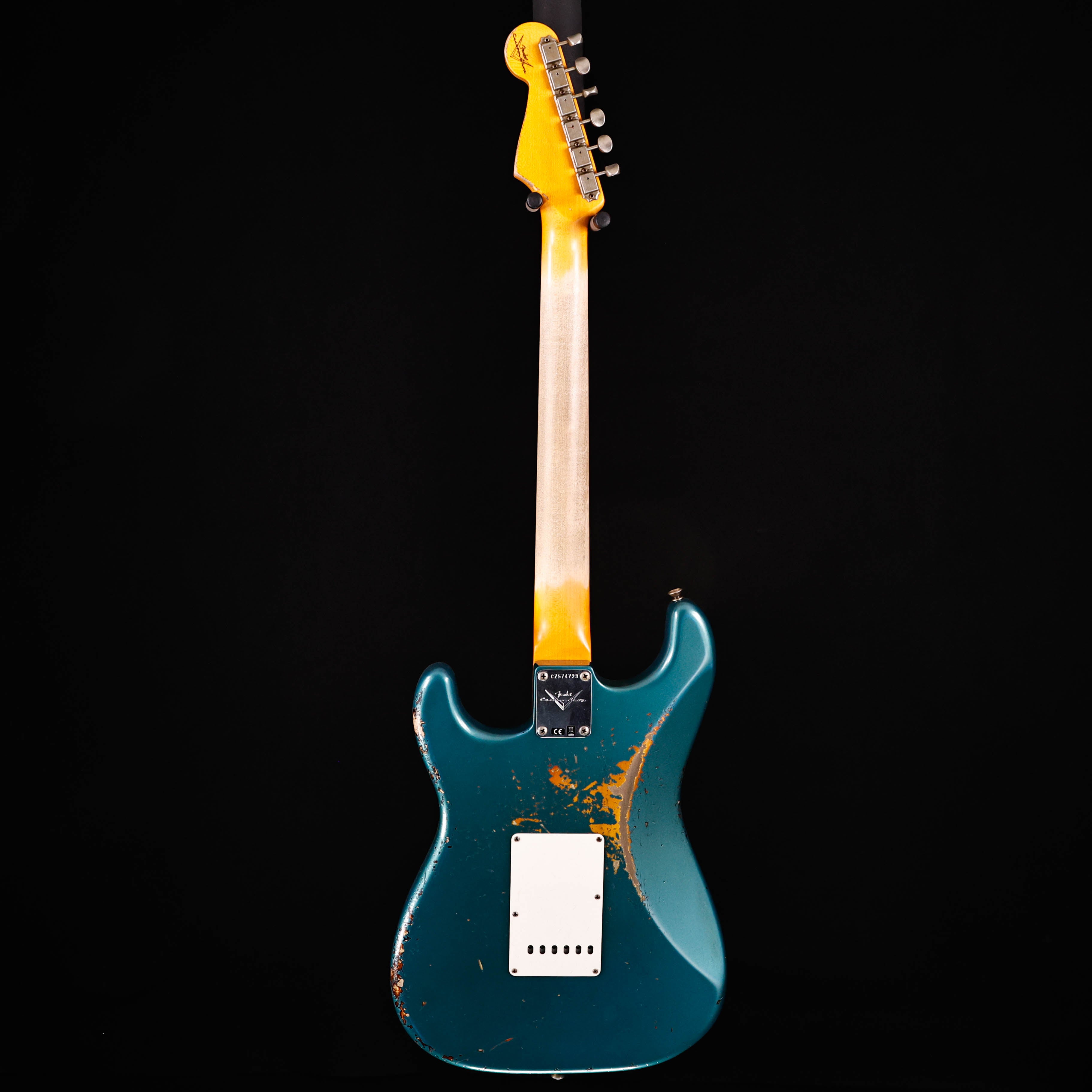 Fender Custom Shop 61 Stratocaster Hvy Relic, Ocean Turquoise over 3-Color SB 7lbs 7.8oz