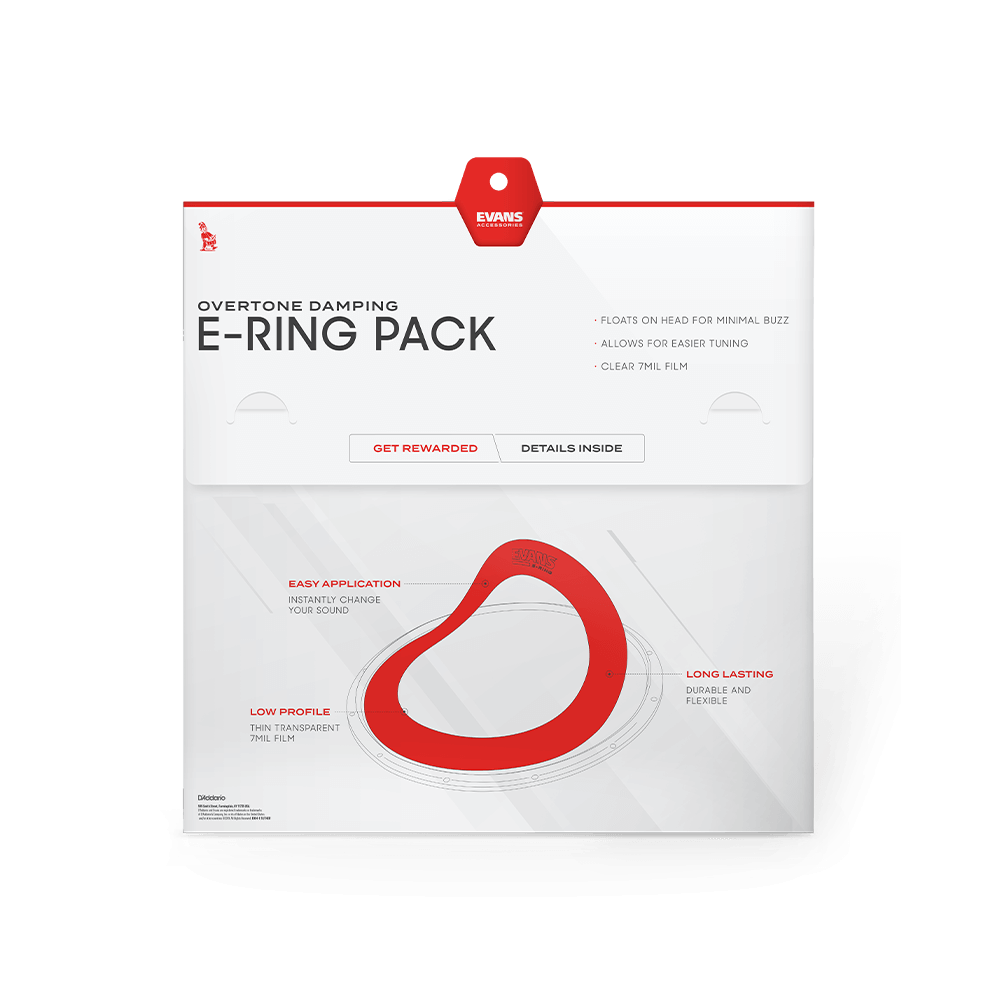 Evans ER-FUSION Fusion E-Ring Pack, Includes 10'', 12'', and (2) 14'' Rings