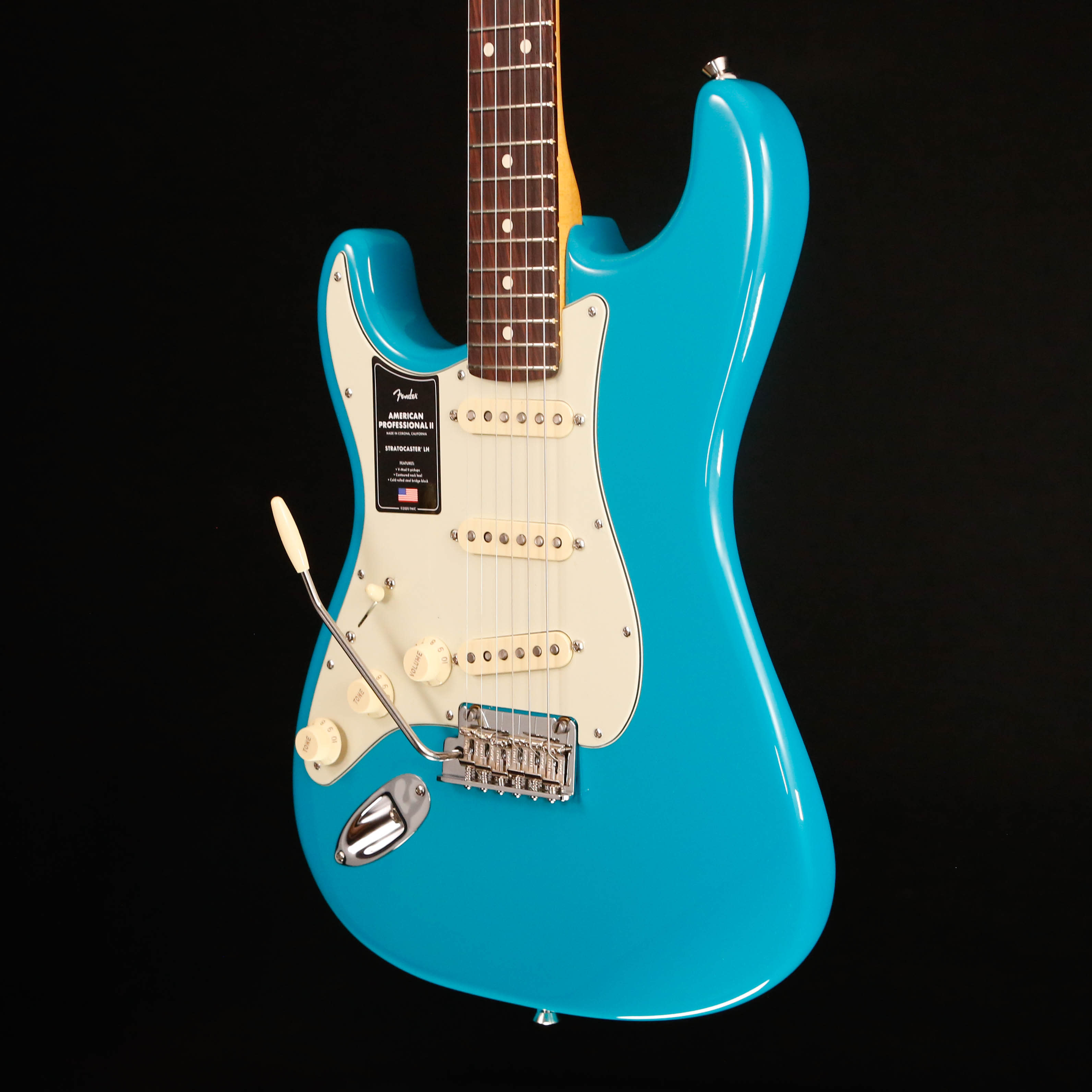 Fender American Professional II Stratocaster Left-Hand, Rosewood Fb, Miami Blue