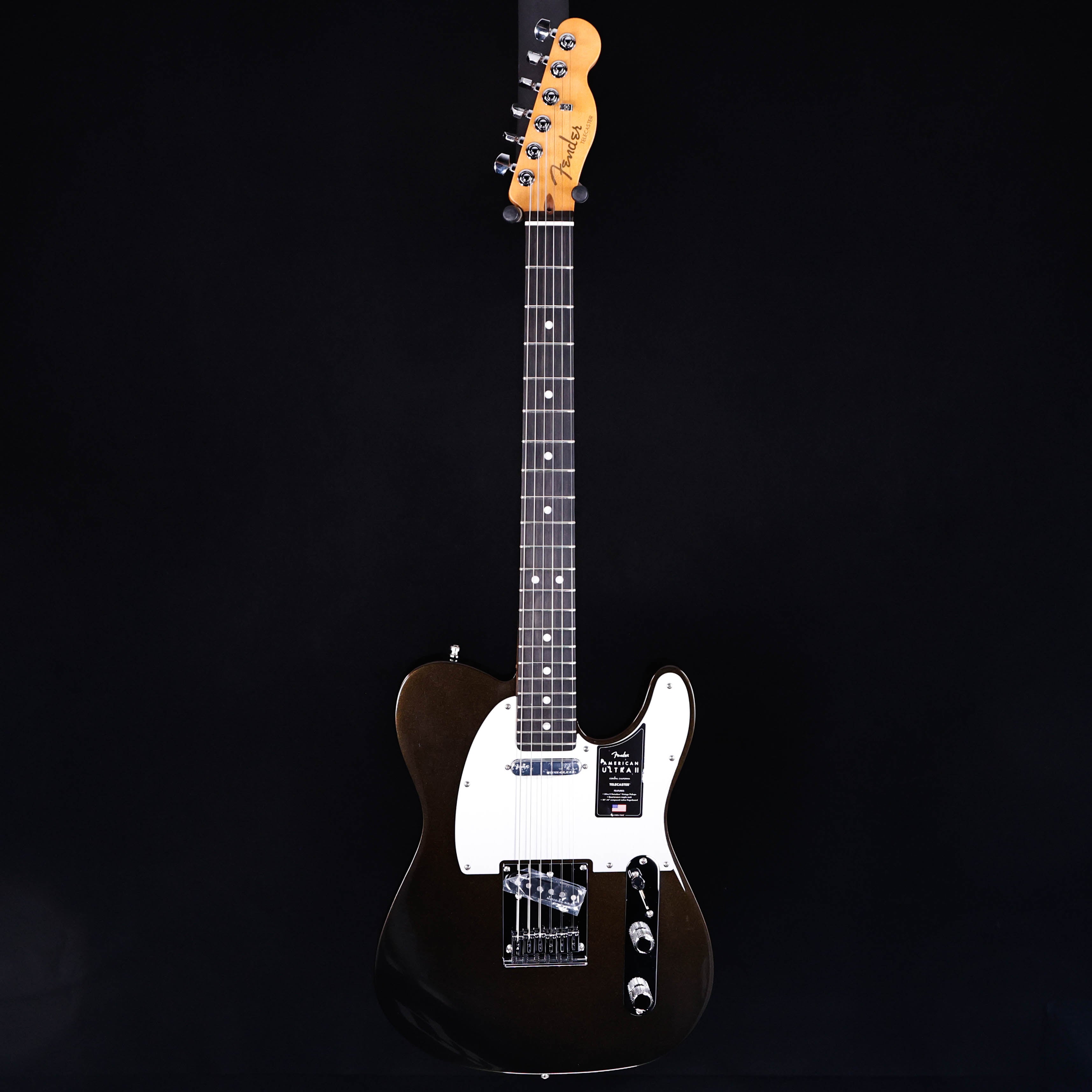 NEW! Fender  American Ultra II Telecaster, Ebony Fb, Texas Tea w Case/Candy!