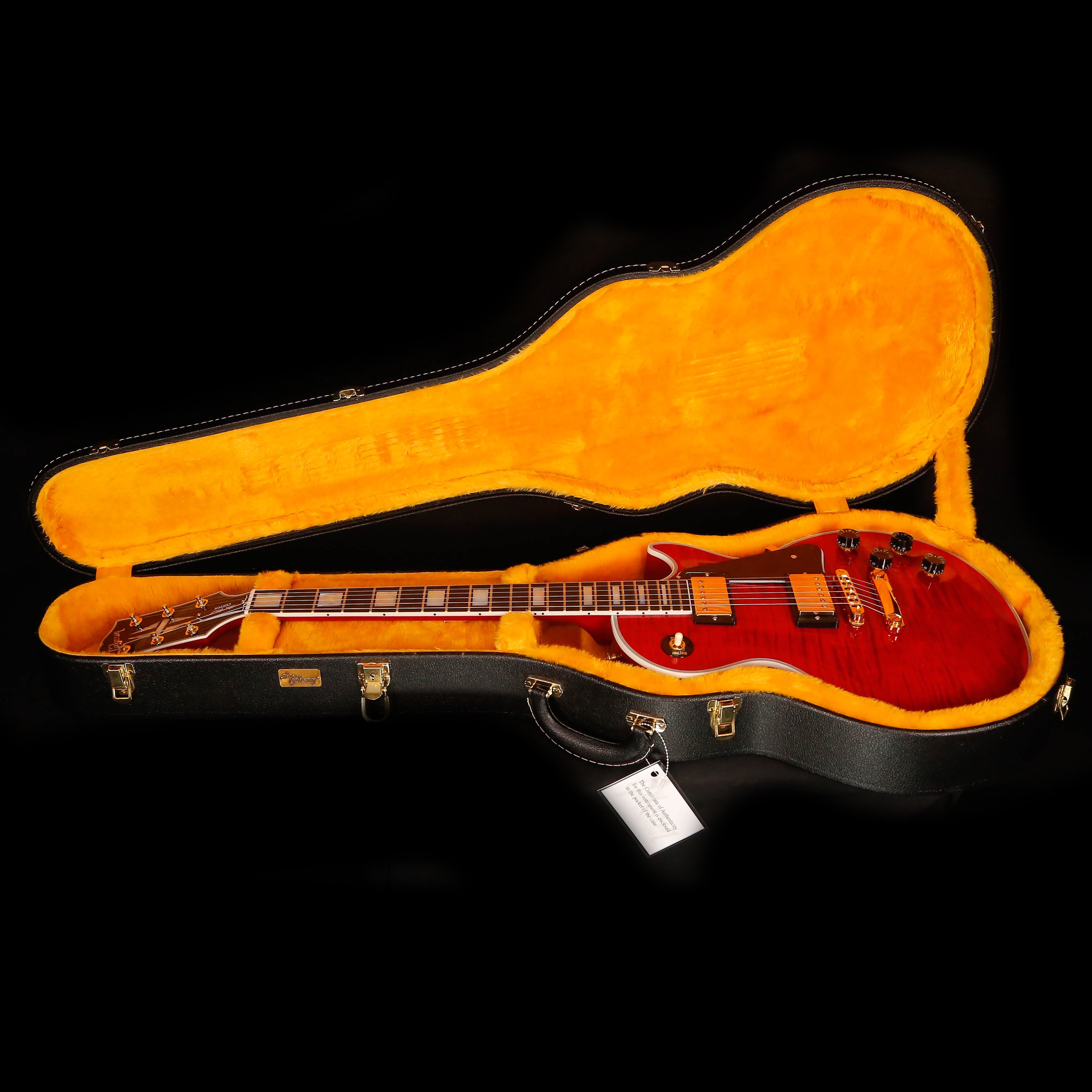 Gibson Les Paul Custom Figured, HAND SELECTED TOP Transparent Red Flame