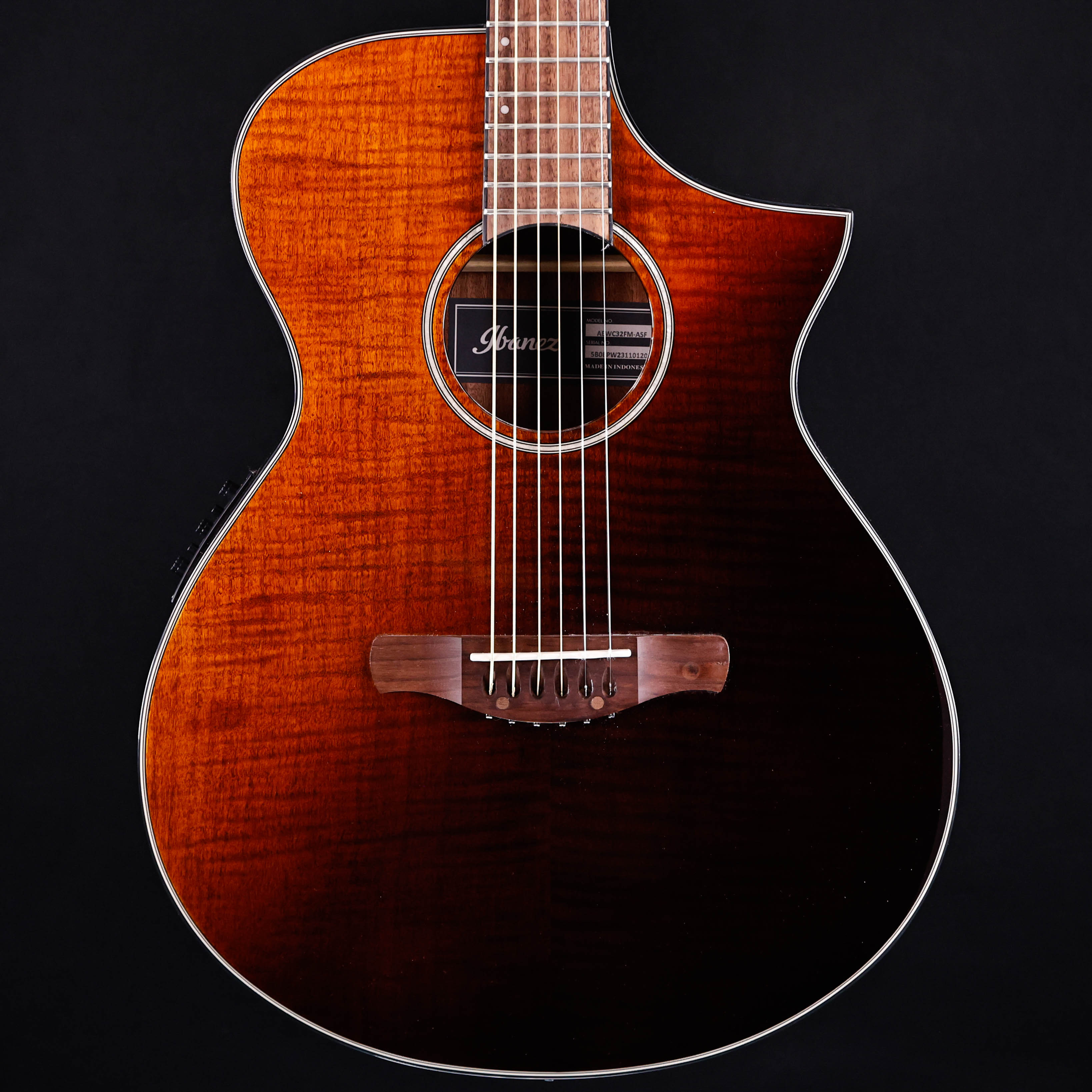 Ibanez AEWC32FM Acoustic-Electric, Amber Sunset Fade Gloss 4lbs 0.2oz