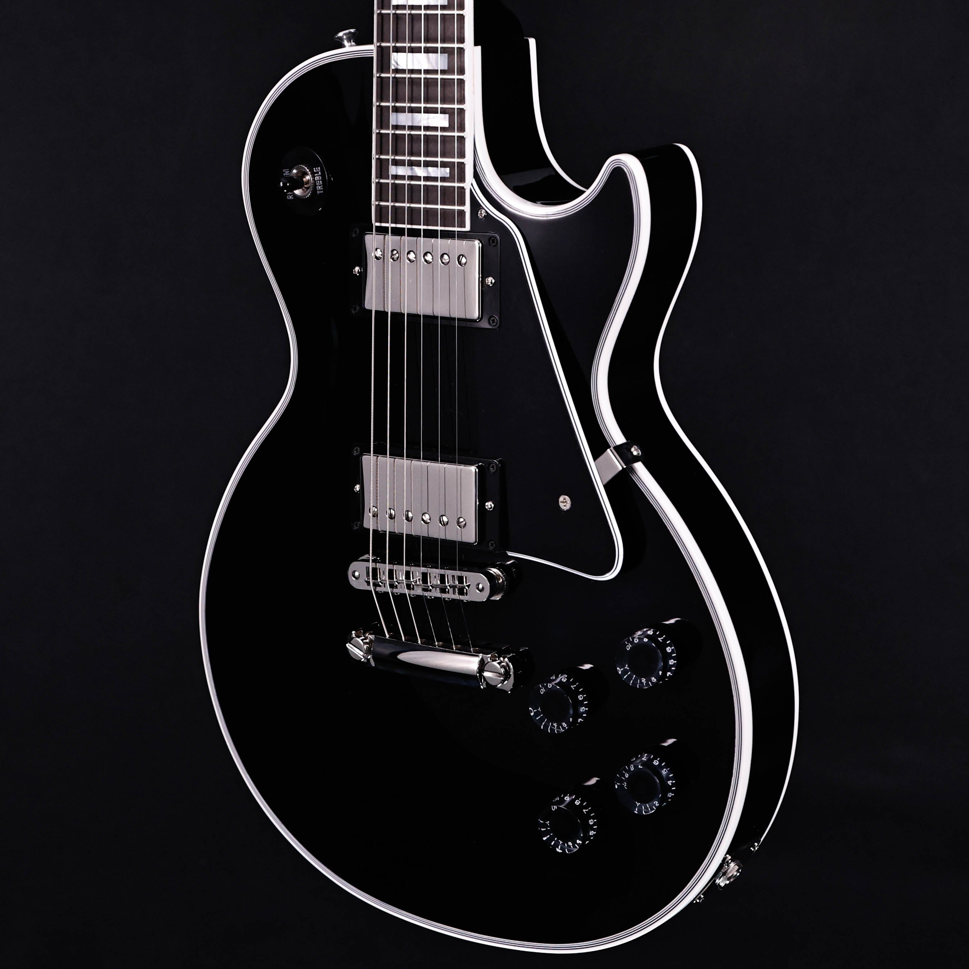 Gibson Les Paul Custom, Ebony Gloss Finish, Nickel Hardware 10lbs 1.3oz DAMAGED return