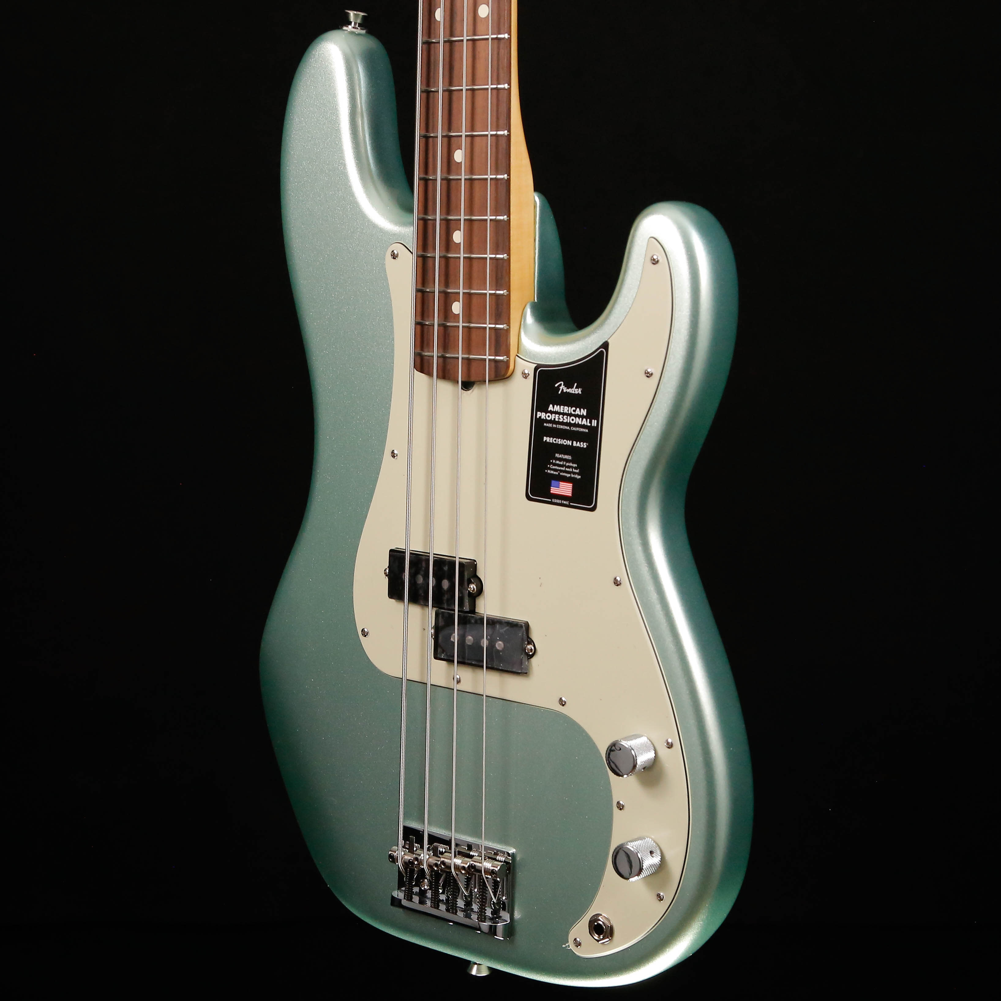 Fender American Professional II Precision Bass, Rosewood Fb, Mystic Surf Green
