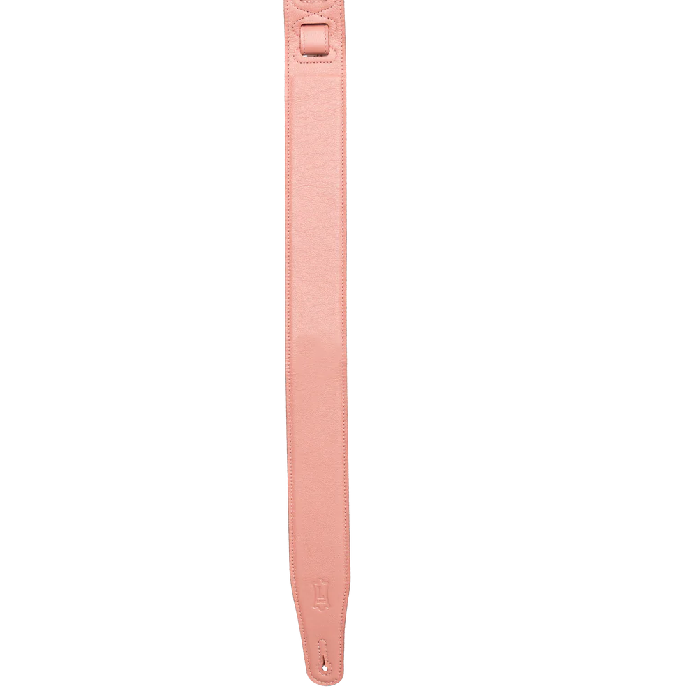 Levy's 2.5" Pastel Leather Guitar Strap, Salmon