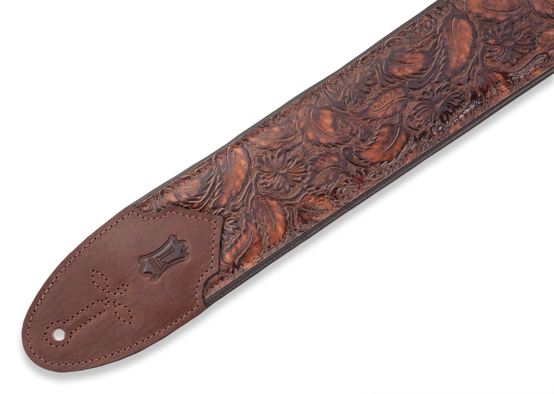 Levy's M4WP-006 3'' Wide Embossed Leather Guitar Strap