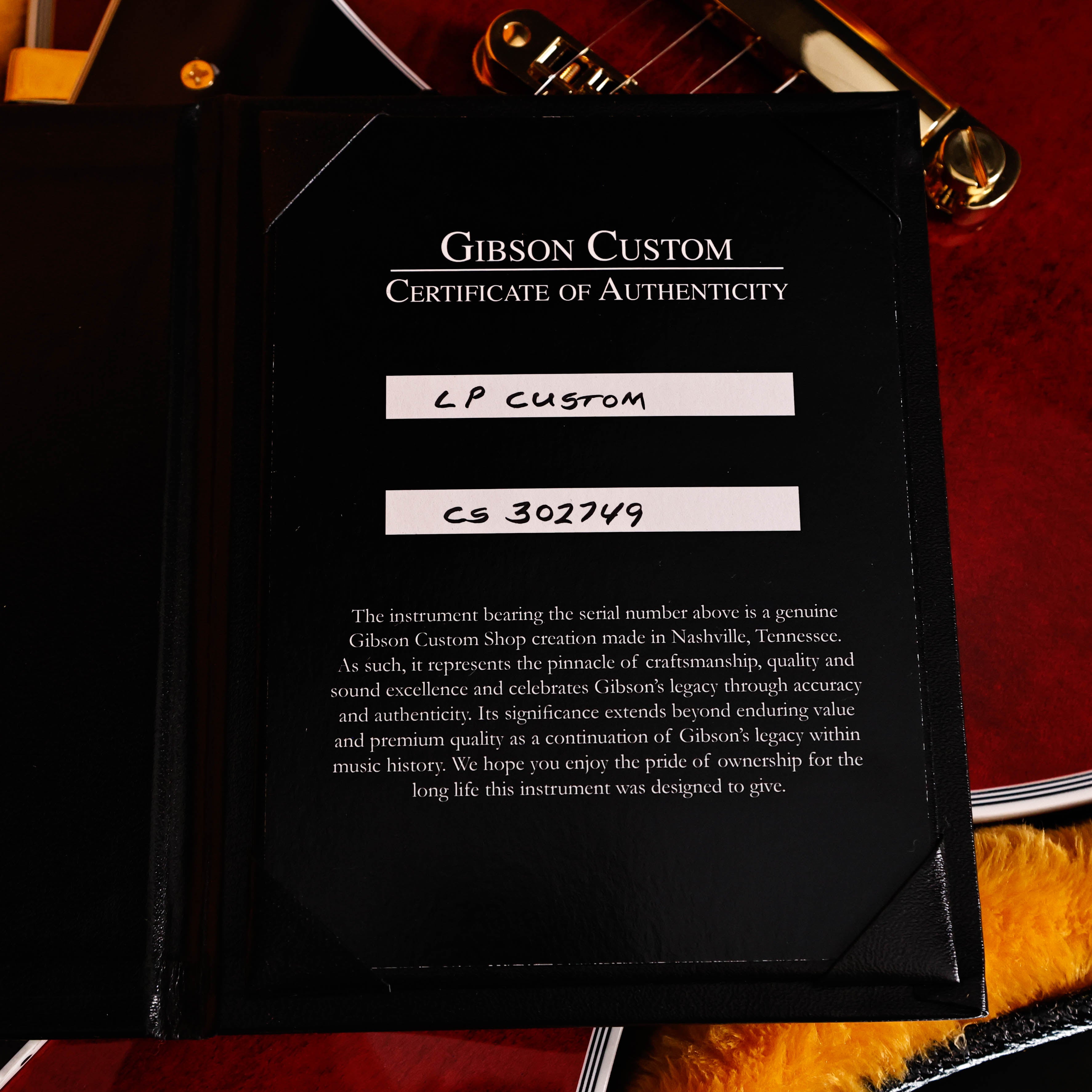 Gibson Les Paul Custom, Red Wine Gloss, Gold Hardware 10lbs 3.5oz