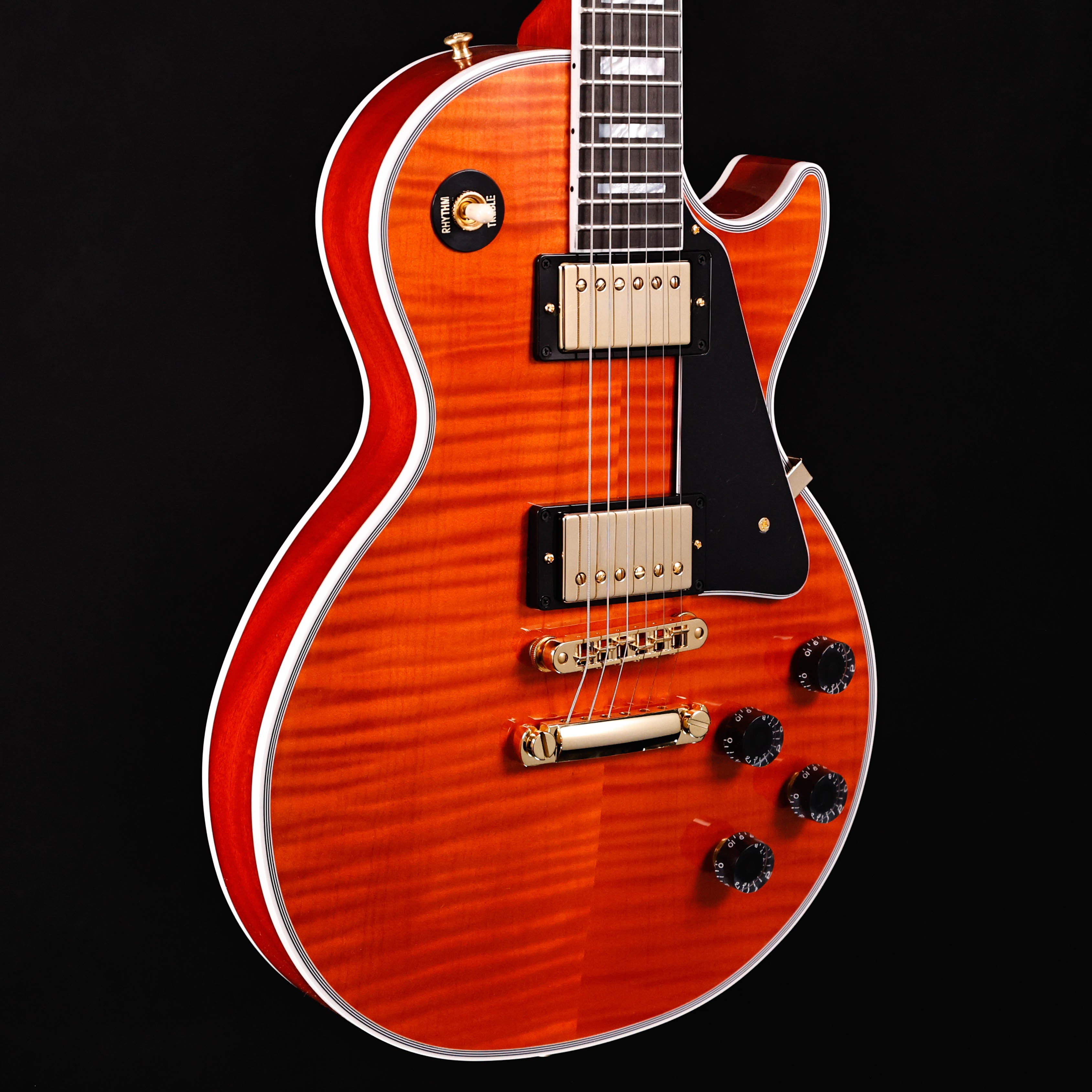 Gibson Les Paul Custom Figured, HAND SELECTED TOP Translucent Orange Flame 9lbs 14.7oz