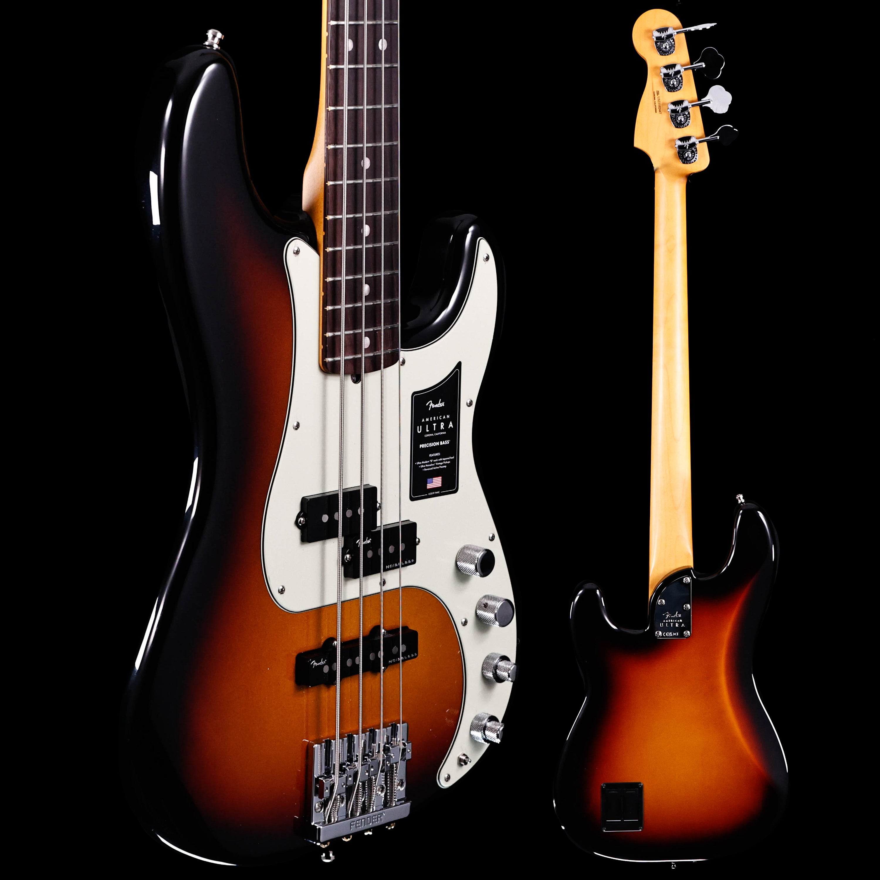 【割引コー】新品　Fender American Ultra Precision Bass, MapleFingerboard, Arctic Pearl　送料無料（沖縄、離島除く）イオンモール大和郡山店展示 フェンダー