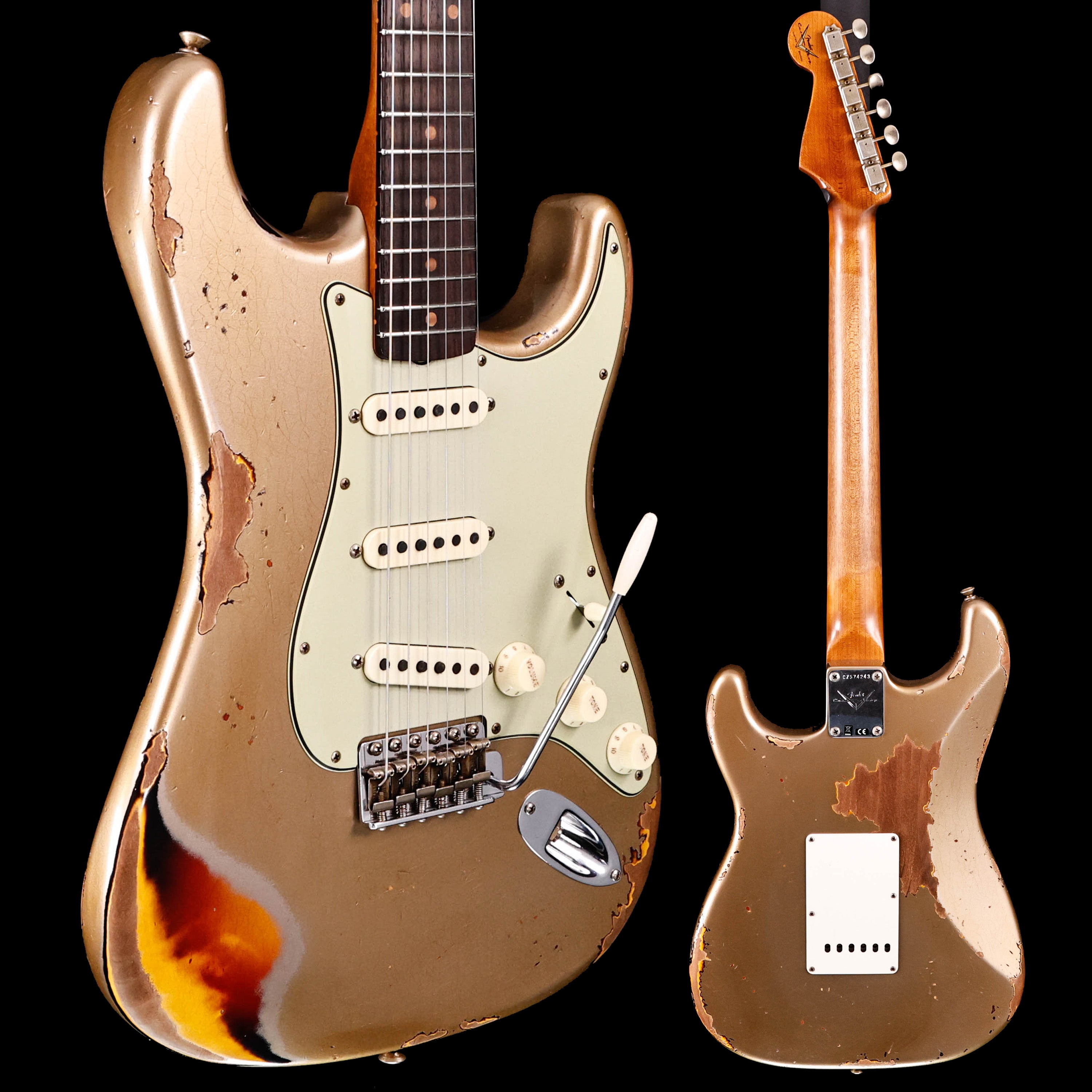Fender Custom Shop LTD 61 Strat Hvy Relic, Shoreline Gold over 3T SB 7lbs 6.3oz