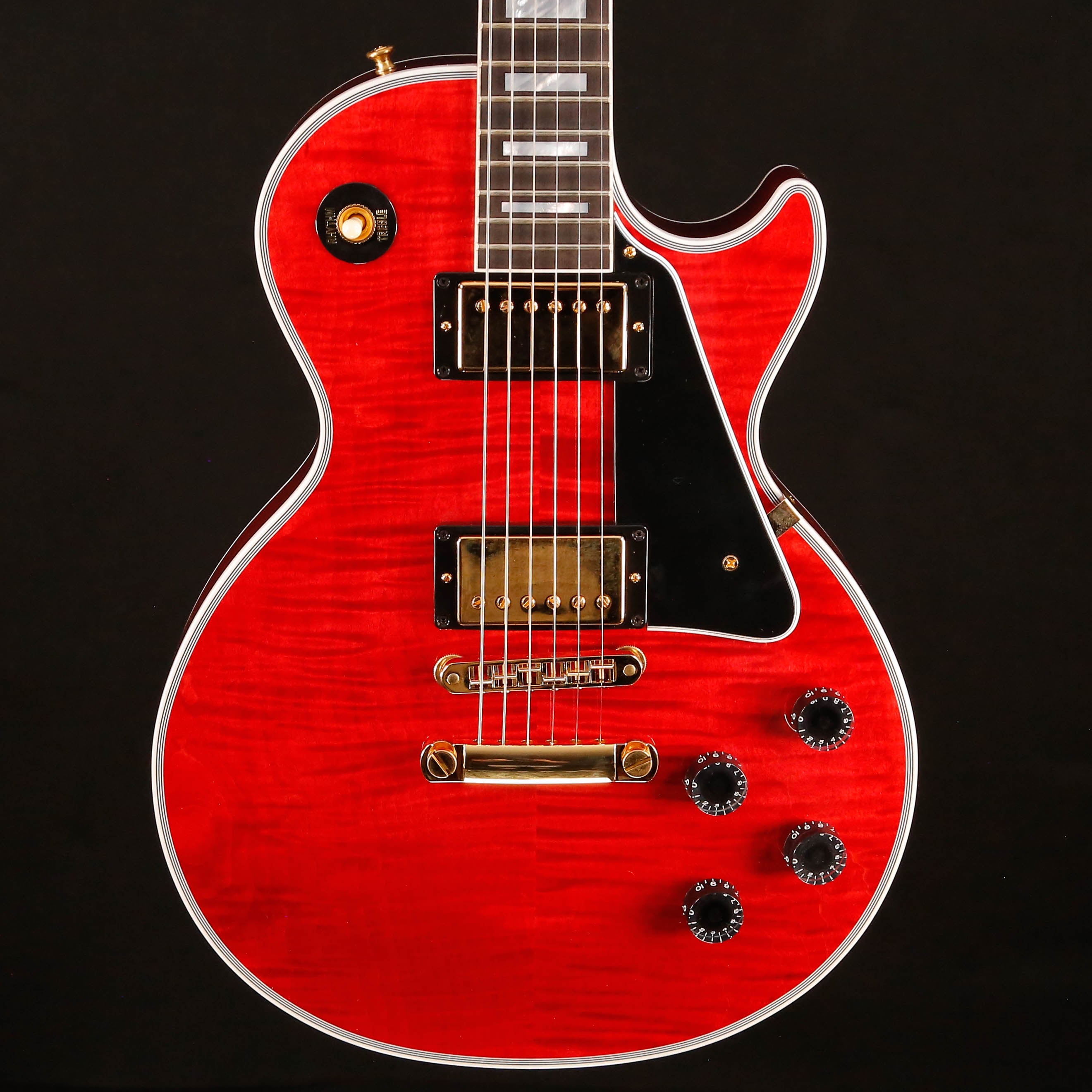 Gibson Les Paul Custom Figured, HAND SELECTED TOP Transparent Red Flame 10lbs 1.7oz