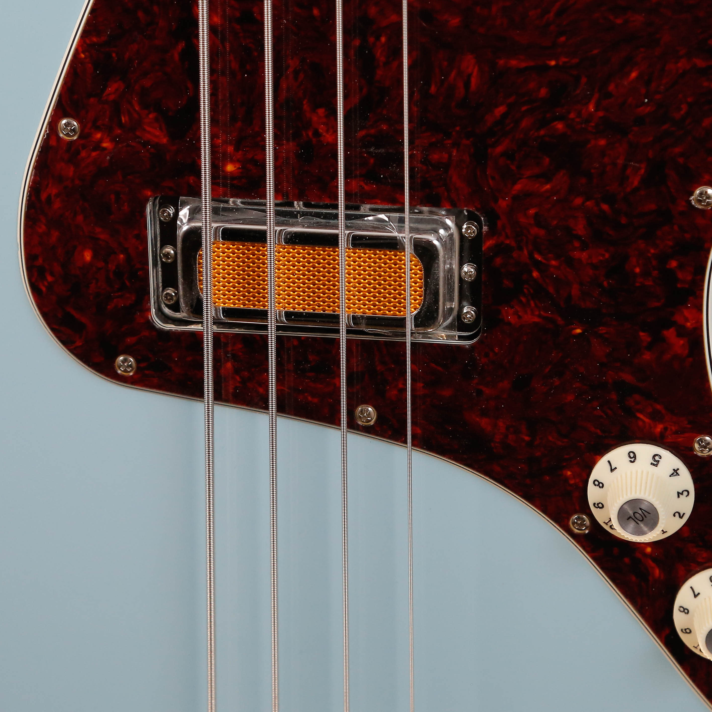 Fender Gold Foil Jazz Bass 4-string Bass, Sonic Blue