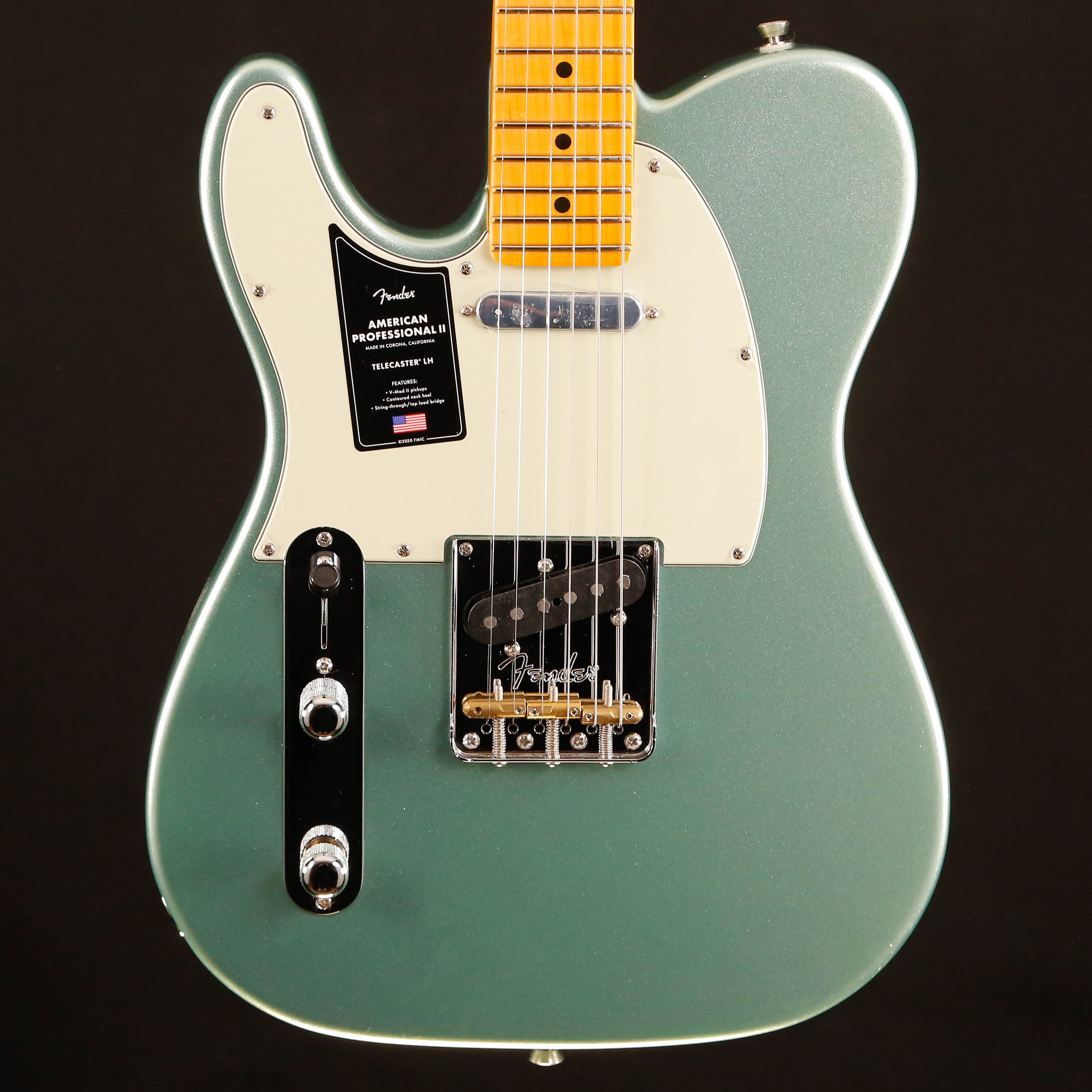 Fender American Professional II Telecaster LH, Mpl Fb, Mystic Surf Green