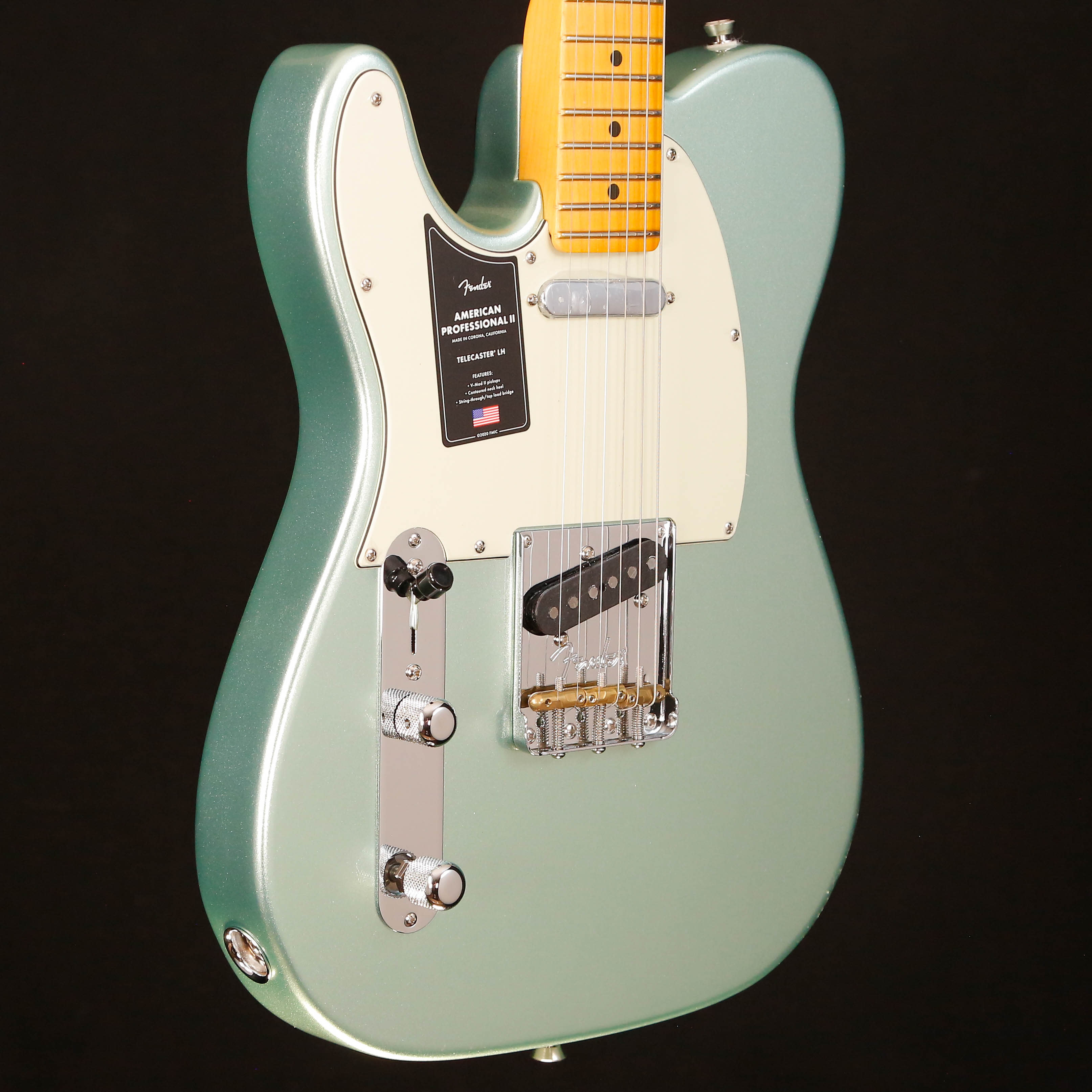 Fender American Professional II Telecaster LH, Mpl Fb, Mystic Surf Green