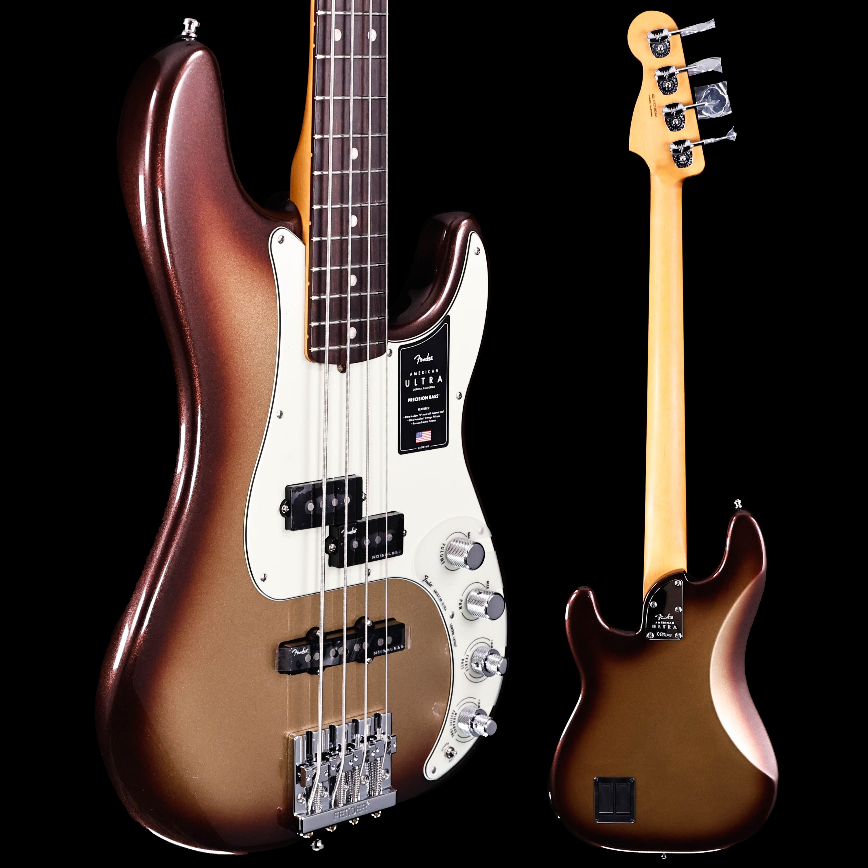 Fender American Ultra Precision Bass, Rosewood Fb, Mocha Burst 9lbs 8oz