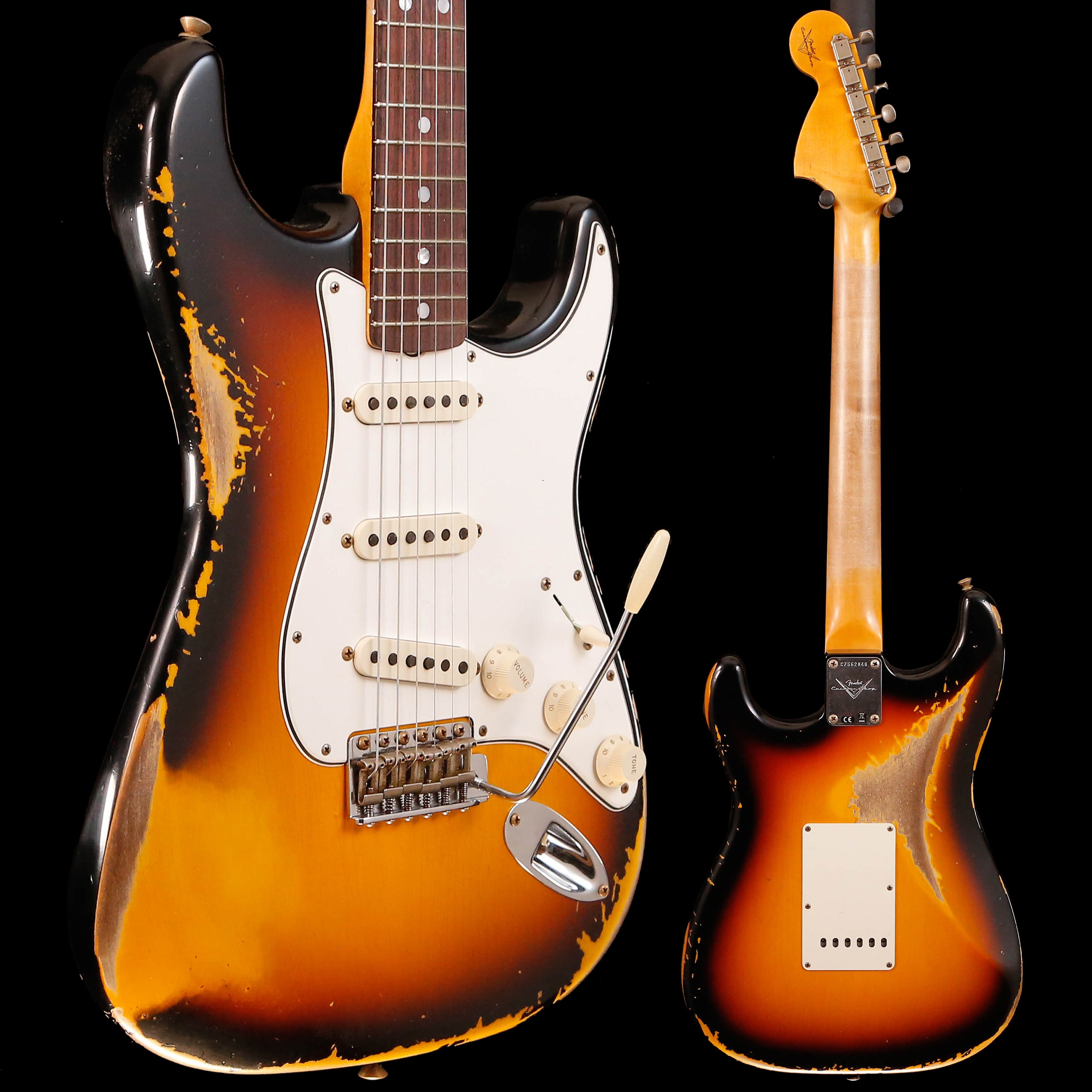 Fender Custom Shop '67 Stratocaster Heavy Relic,3 Color Sunburst 8lbs 0.8oz