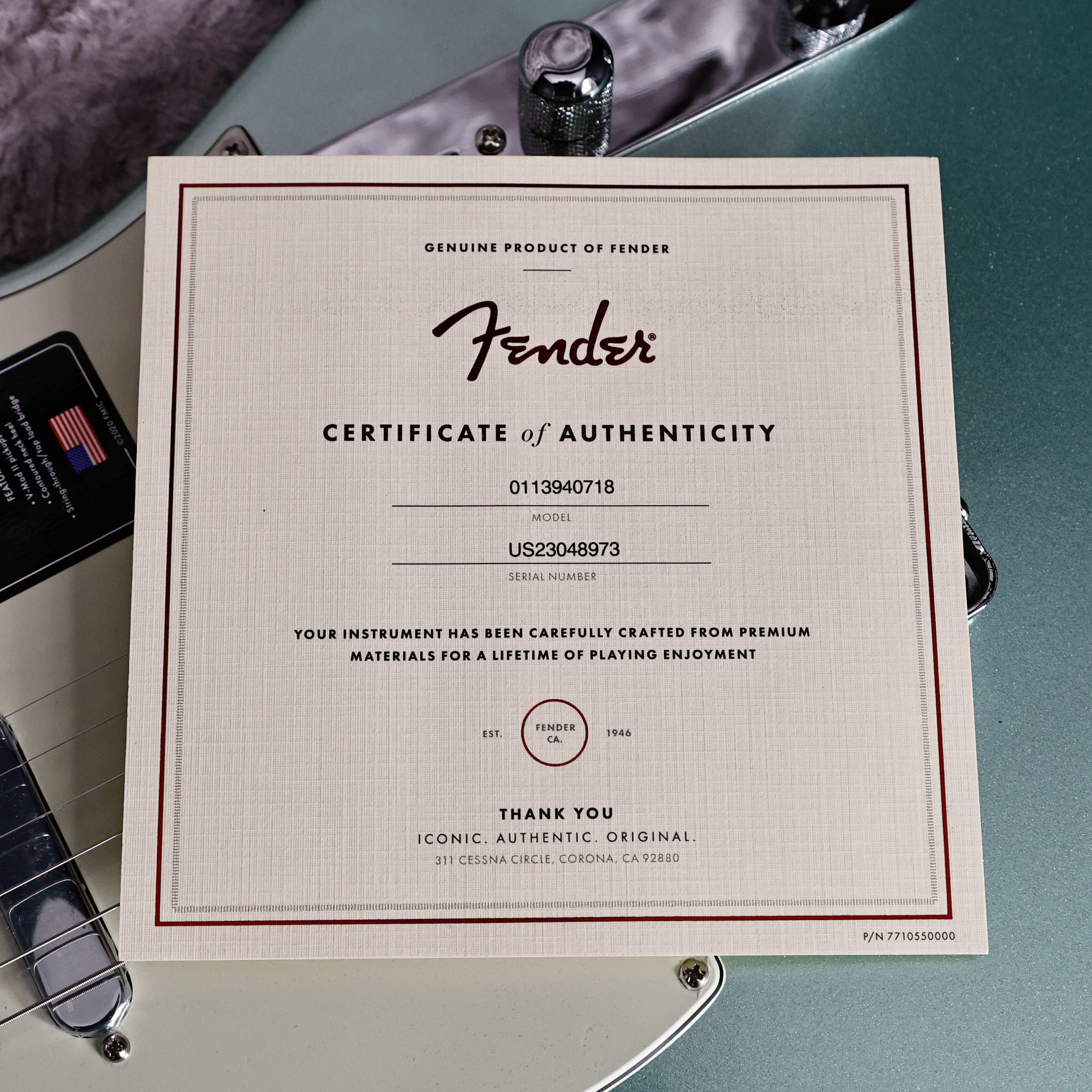 Fender American Professional II Telecaster, Rw Fb, Mystic Surf Green 7lbs 10.7oz