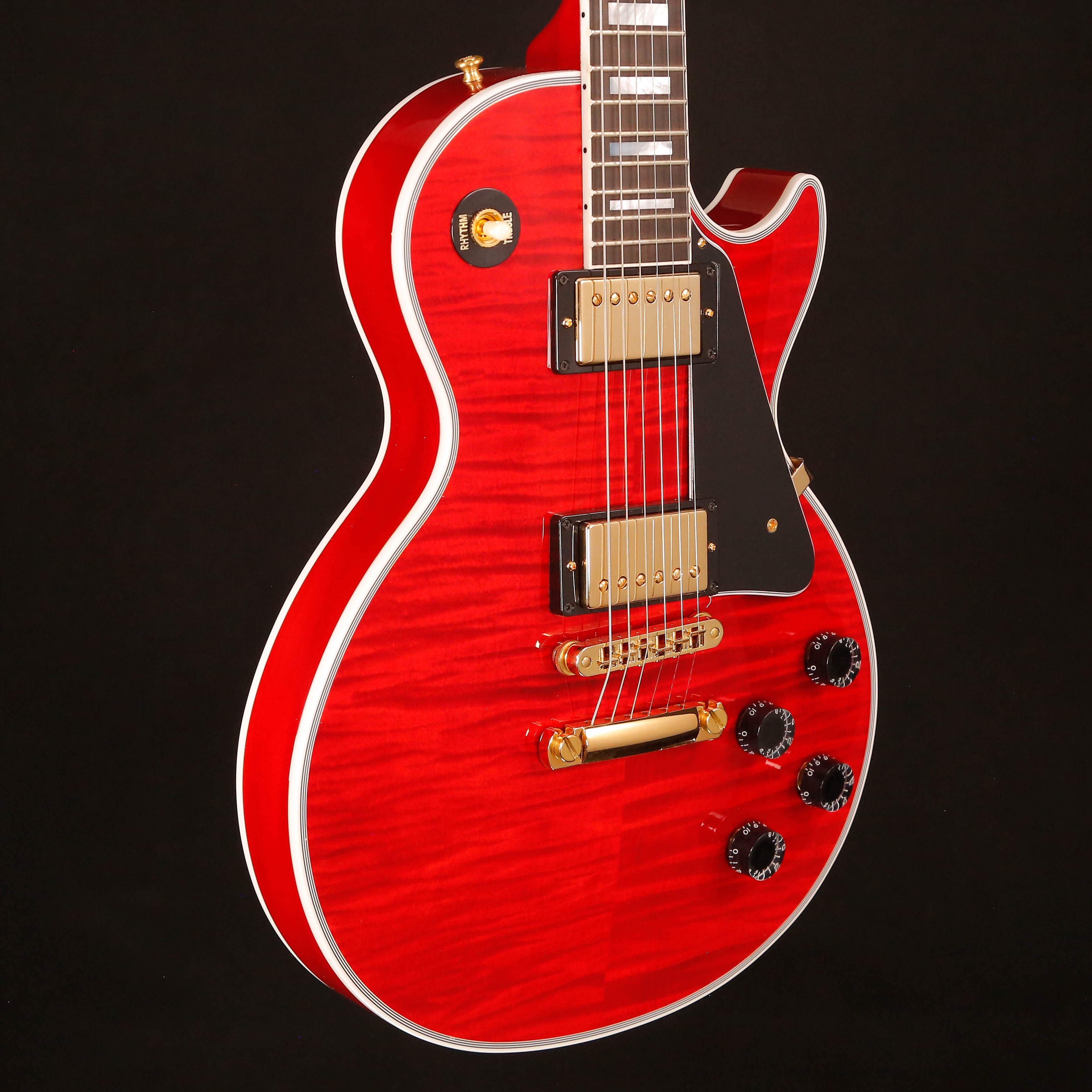 Gibson Les Paul Custom Figured, HAND SELECTED TOP Transparent Red Flame