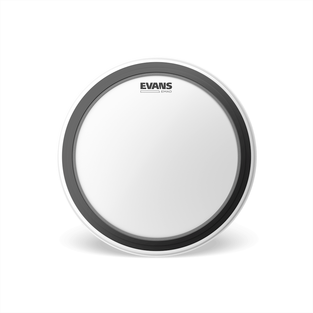 Evans EMAD Coated White Bass Drum Head, 22 Inch