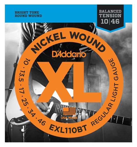 D'Addario EXL110BT Nickel Wound Electric, Balanced Tension Regular Light, 10-46