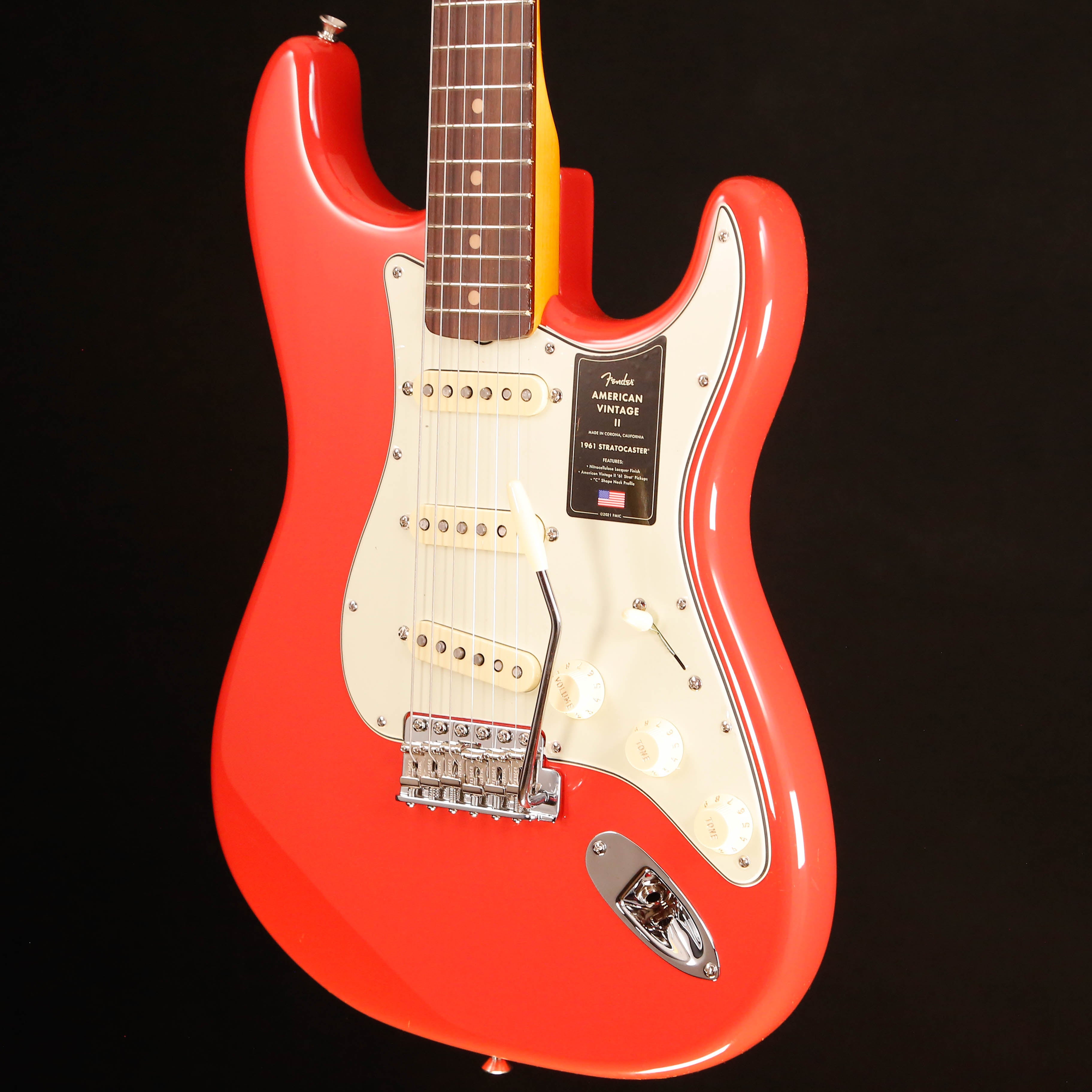 Fender American Vintage II 1961 Stratocaster Electric, Fiesta Red