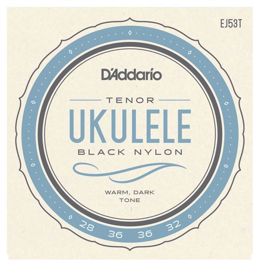 D'Addario Pro-Art Rectified Ukulele Strings, Tenor, Blck Nyln, Alum Wnd