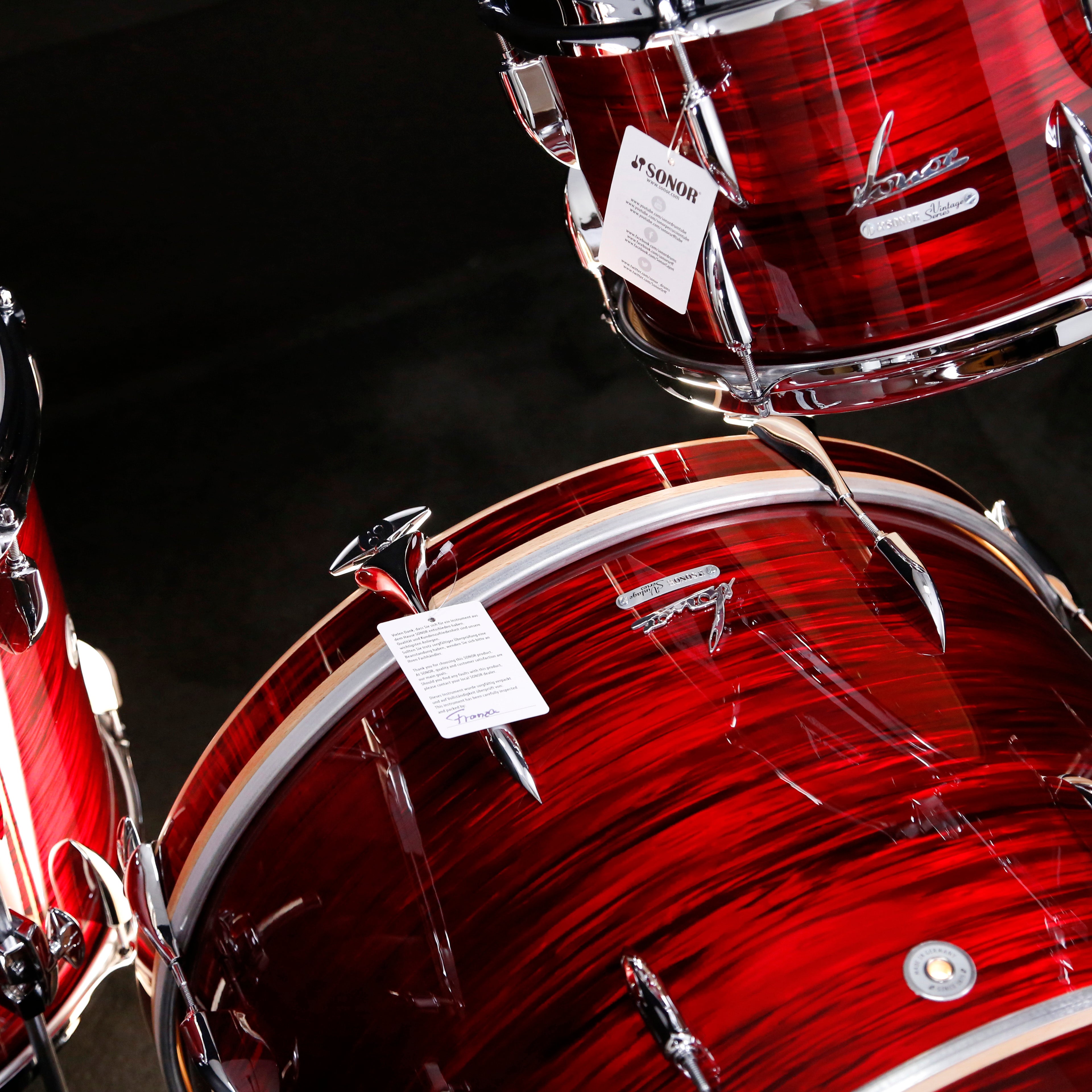 Sonor Vintage Series 3pc Shell Pack 13/16/22, Red Oyster
