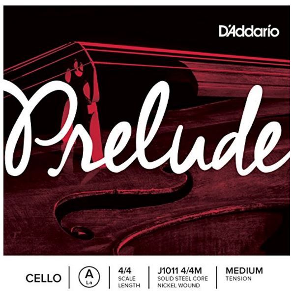 D'Addario Prelude Cello Single A String, 4/4 Scale, Medium Tension