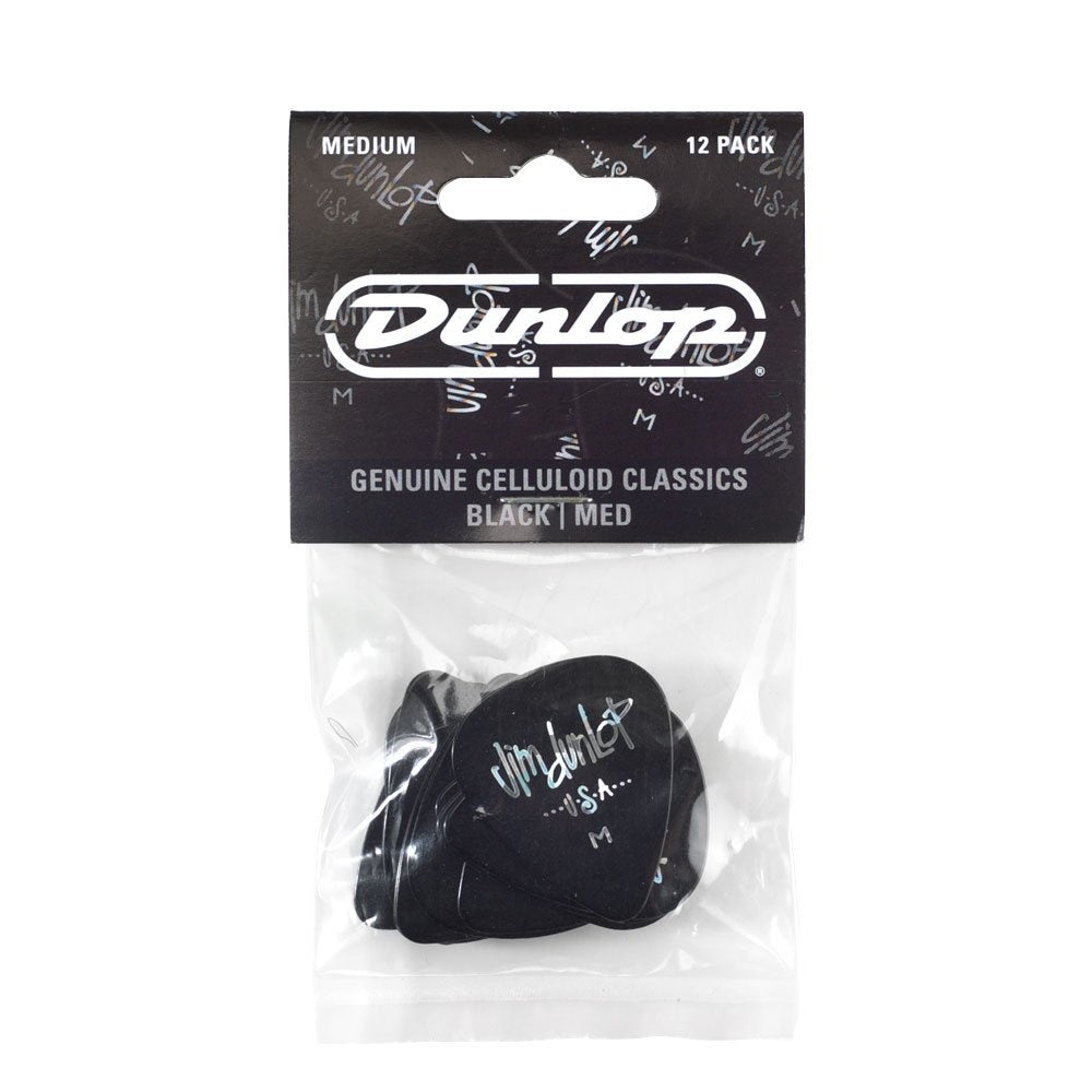 Dunlop Player's Medium Celluloid Guitar Pick Variety Pack - 12 Pc