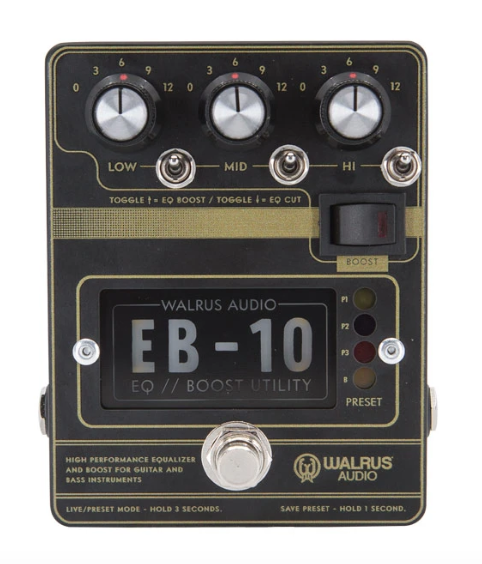 Walrus Audio EB-10 Preamp//EQ//Boost Pedal, Black