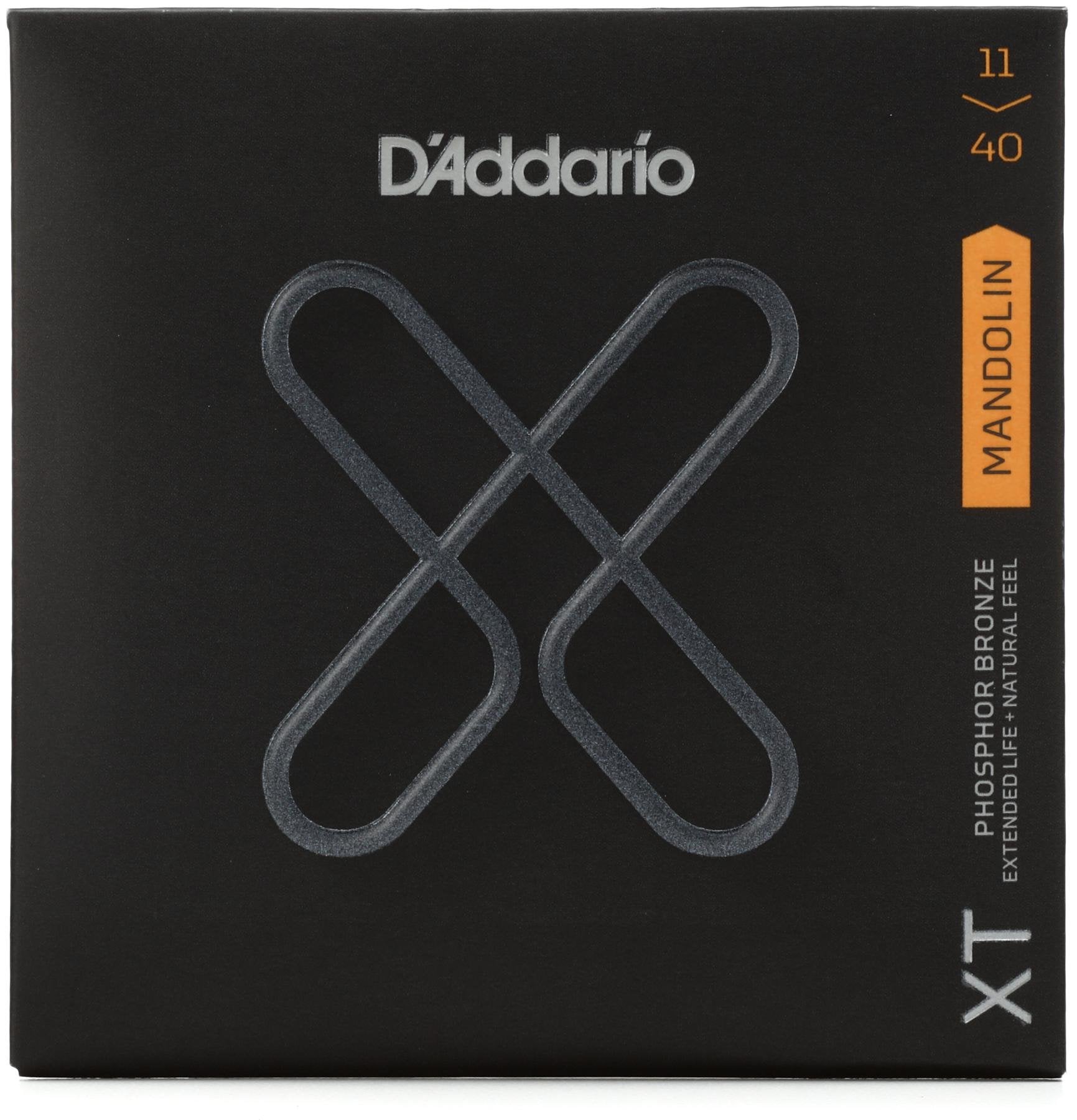 D'Addario XTM1140 Phosphor Bronze XT Mandolin Strings, Medium, 11-40