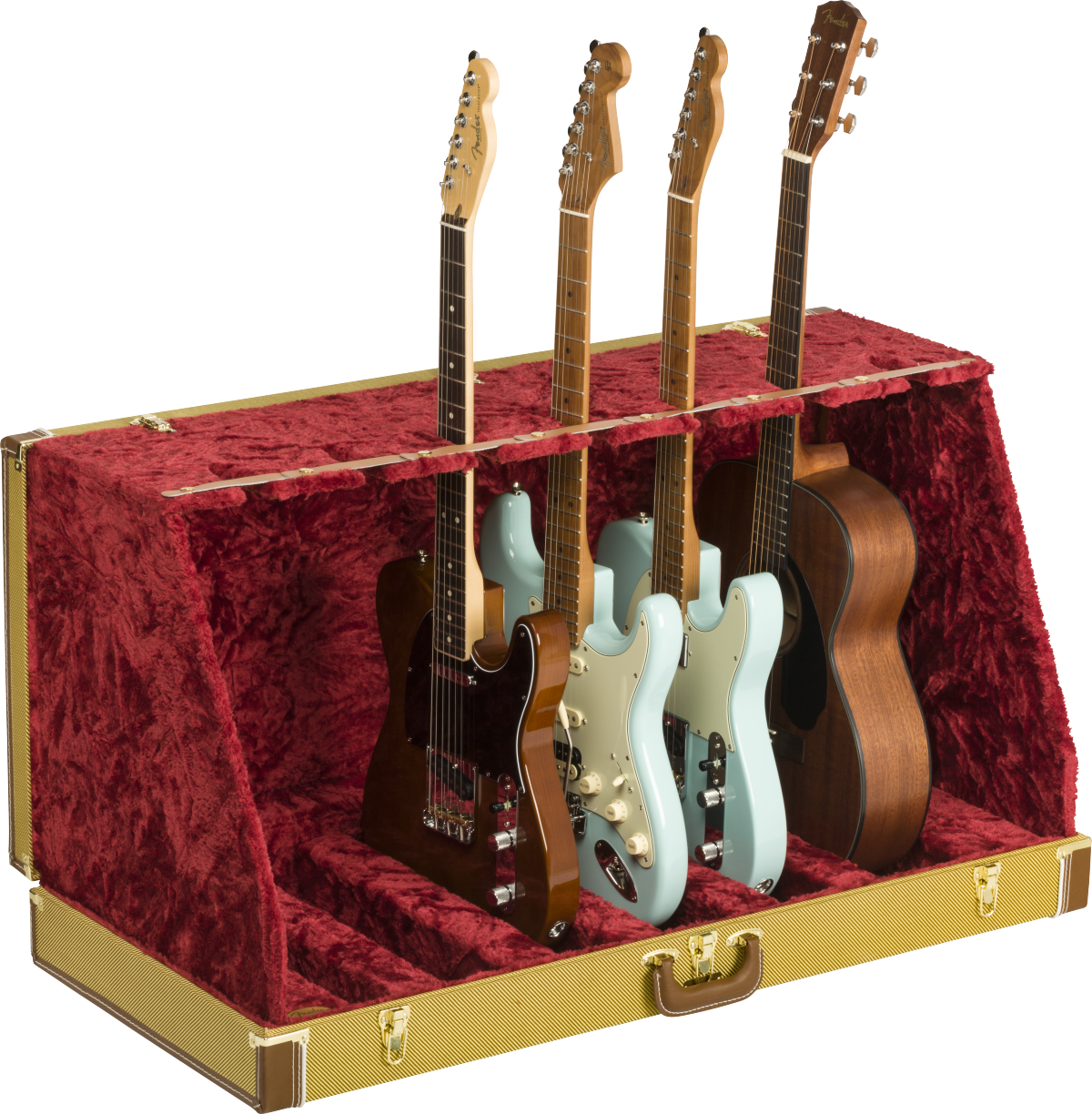 Fender Classic Series Case Guitar Stand, 7 Guitar Tweed