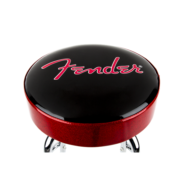 Fender Logo Barstool Red and Black 24''