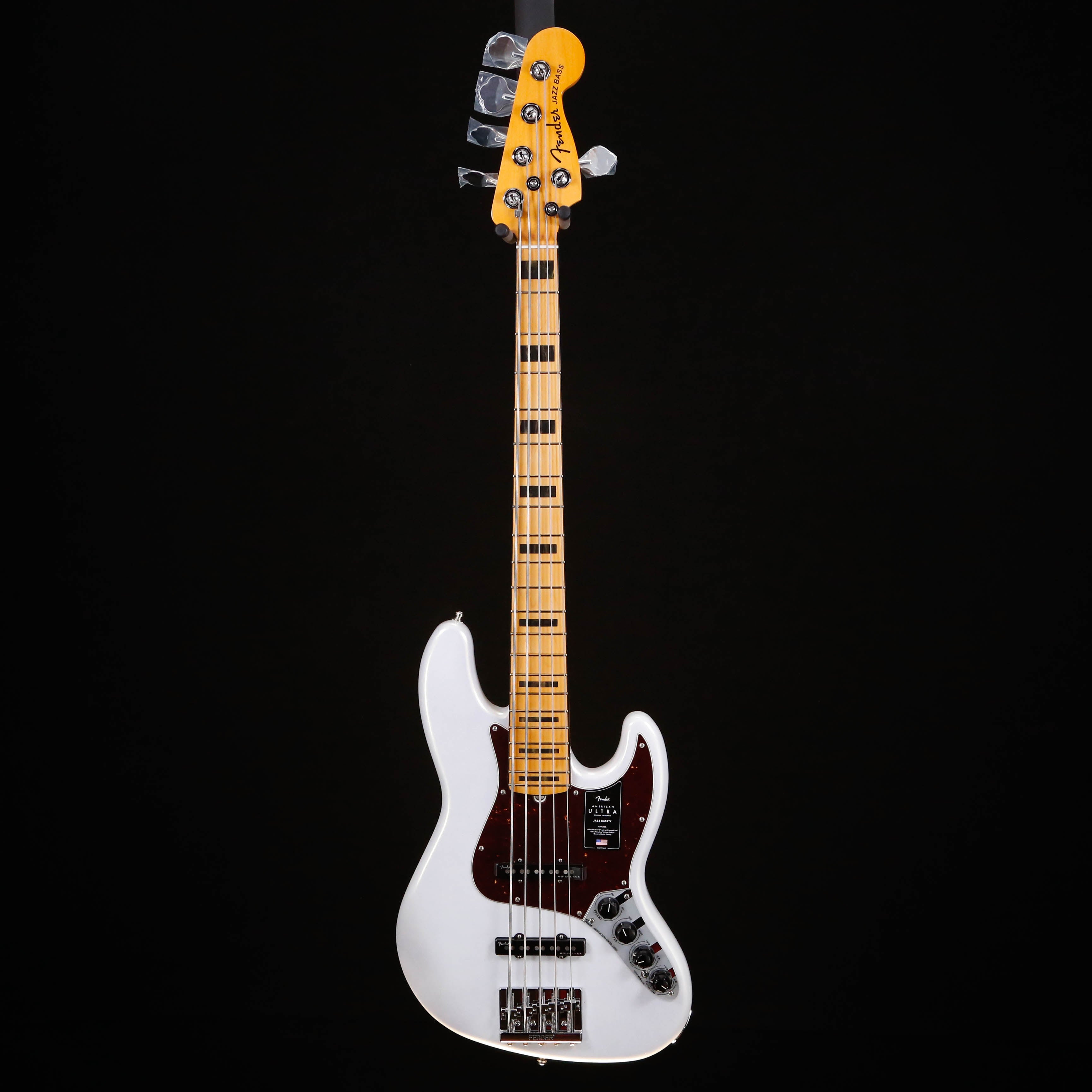 Fender American Ultra Jazz Bass V, Maple Fb, Arctic Pearl