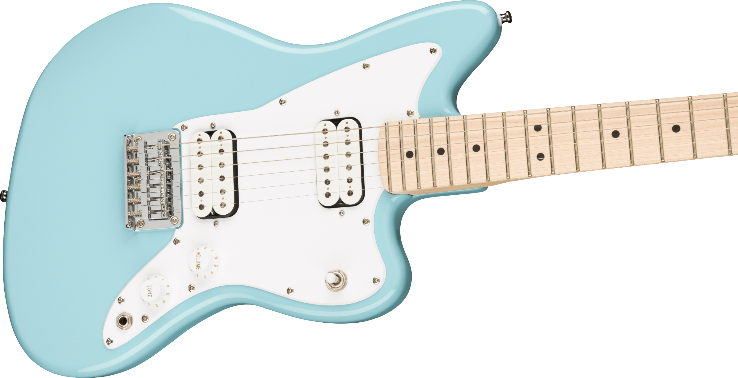 Squier Mini Jazzmaster HH, Maple Fb, Daphne Blue