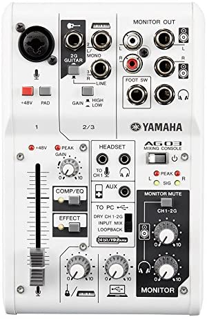 Yamaha AG03 3-Channel, Mixer/Usb Interface for iOS/Mac/Pc